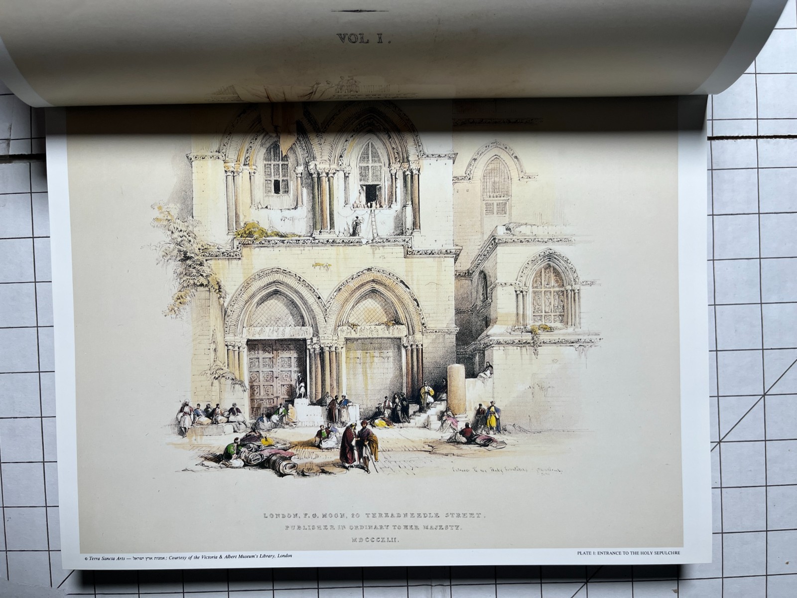 The Holy Land: 123 Colored Facsimile Lithographs by David Roberts HC/DJ Slipcase