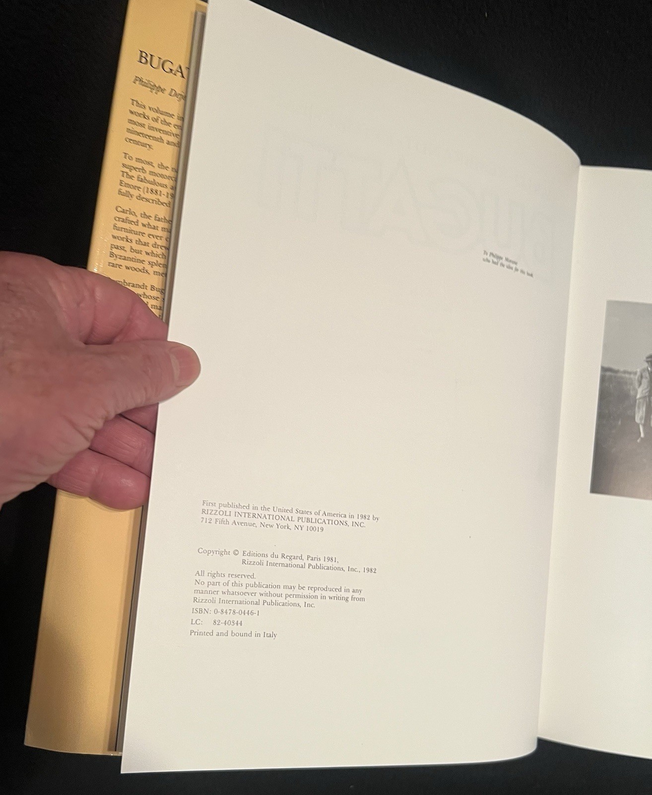 Philippe BUGATTI Carlo Rembrandt Ettore Jean First Edition 1982 Book