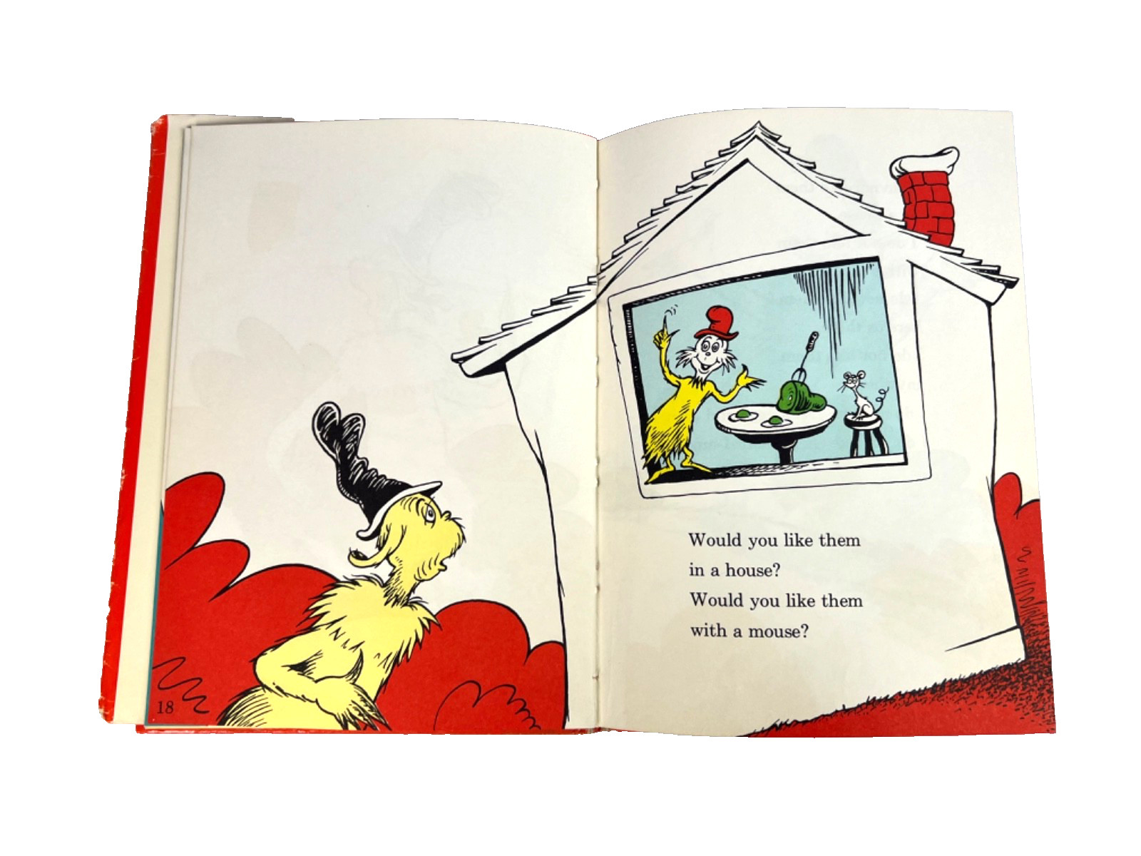 GREEN EGGS AND HAM Dr. Seuss Hardcover Book/Jacket 1960 First Edition 62 Pages