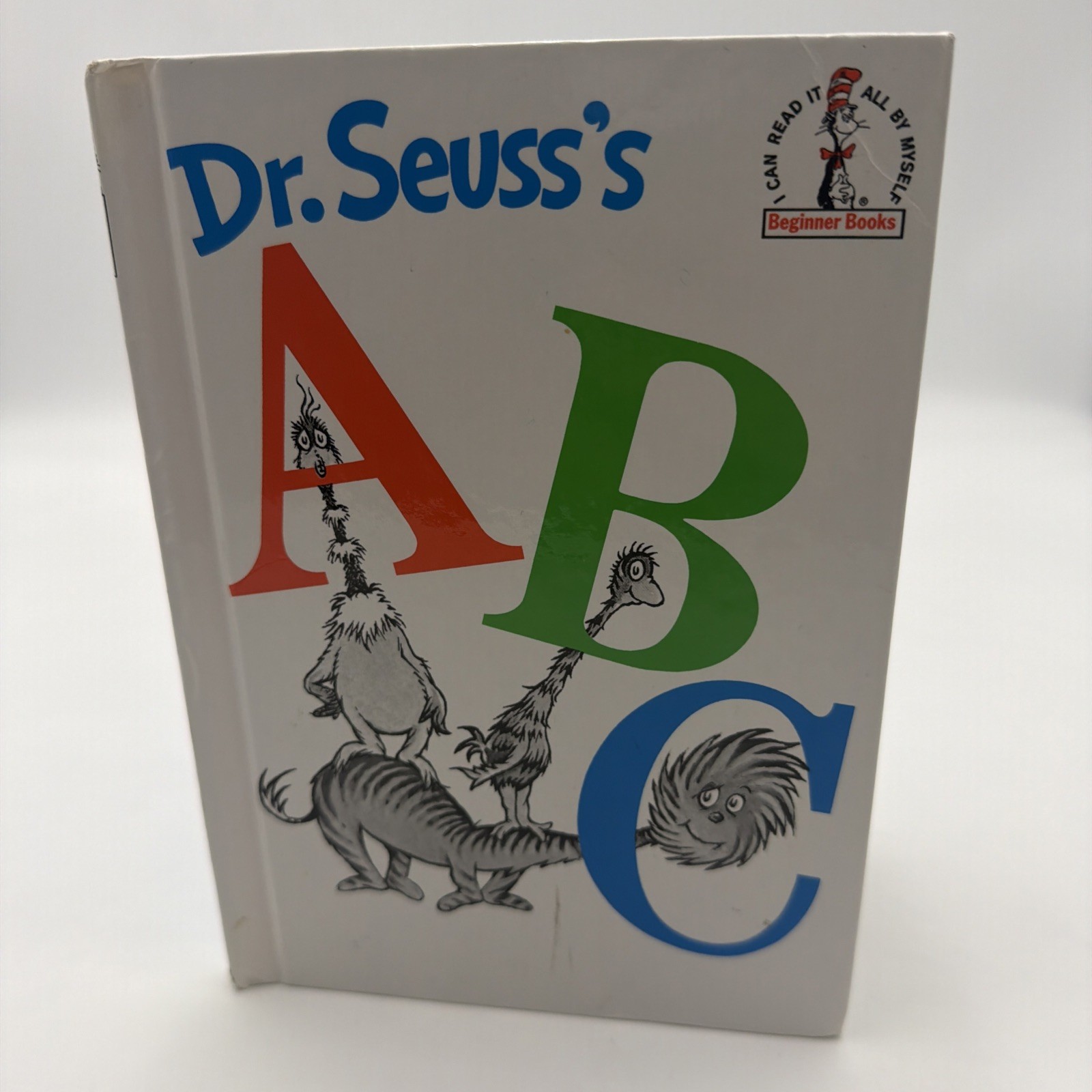 Dr Suess ABC Book 1963 Beginner Book Vintage White Hardcover