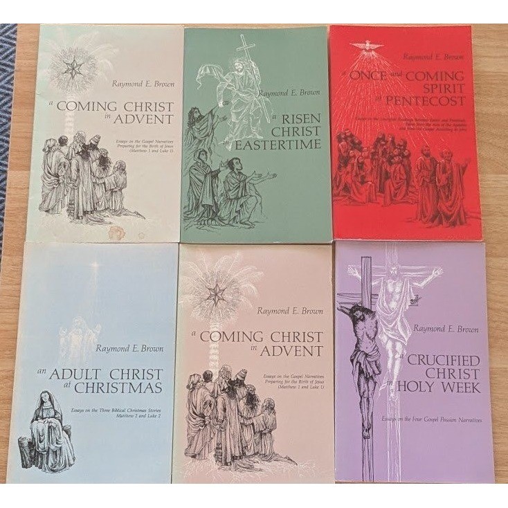 Raymond E Brown 6 Book Lot Liturgical Press Advent Christmas Easter Pentecost