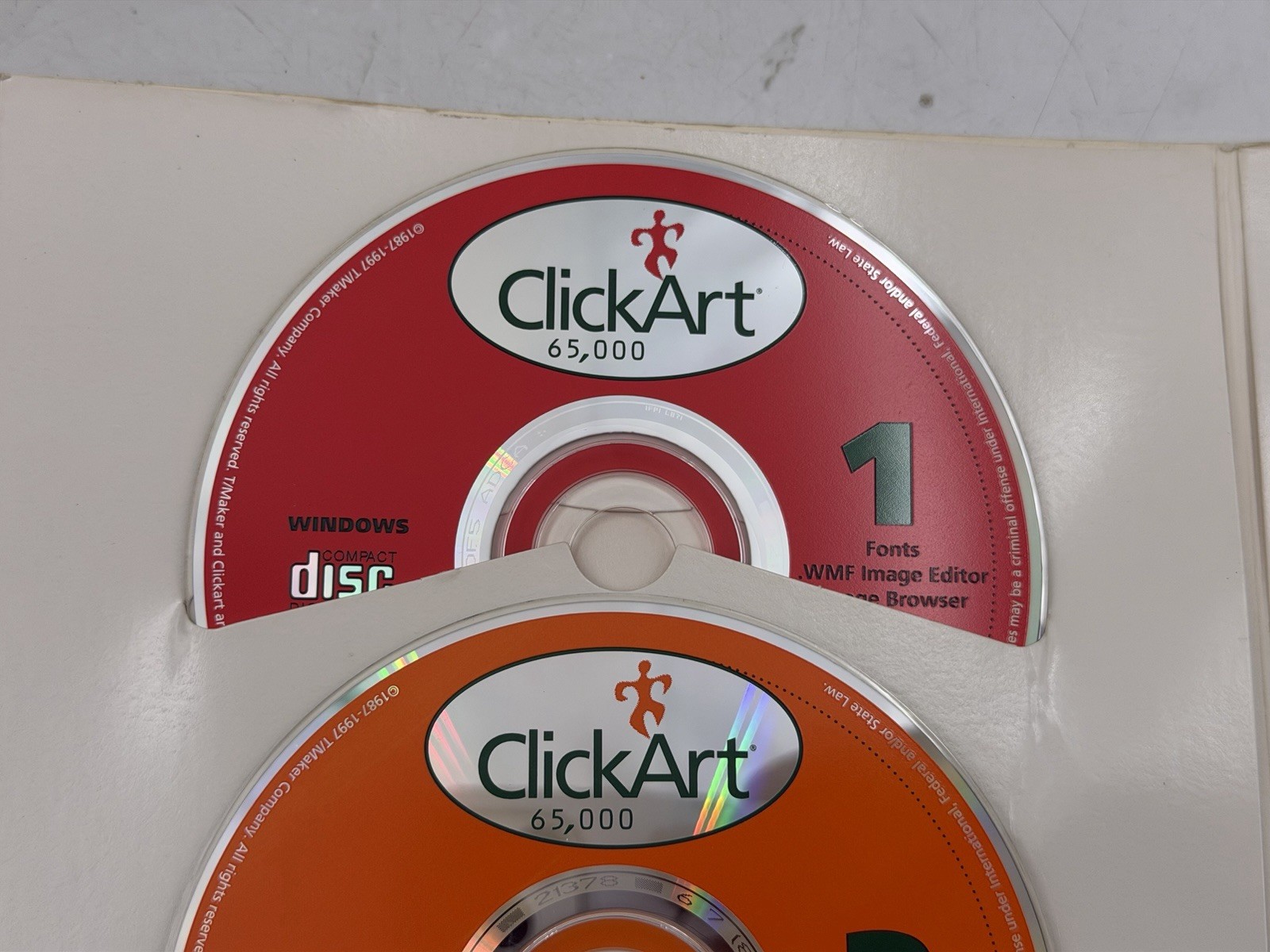 Click Art 65 000 Users Guide and Visual Catalogue Paperback Book 1997 W/CD’S