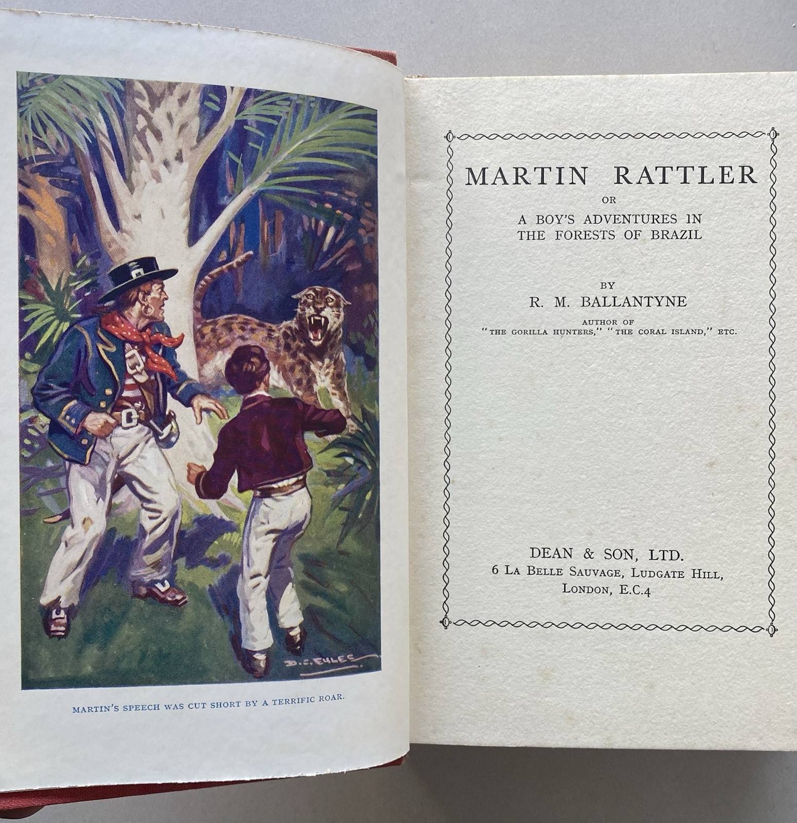 Martin Rattler: A Boy’s Adventures in the Forests of Brazil (Undated c1930s HC)