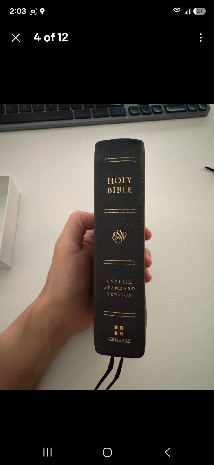 Crossway ESV Pocket Bible Leather Bound Buffalo Leather Deep Brown