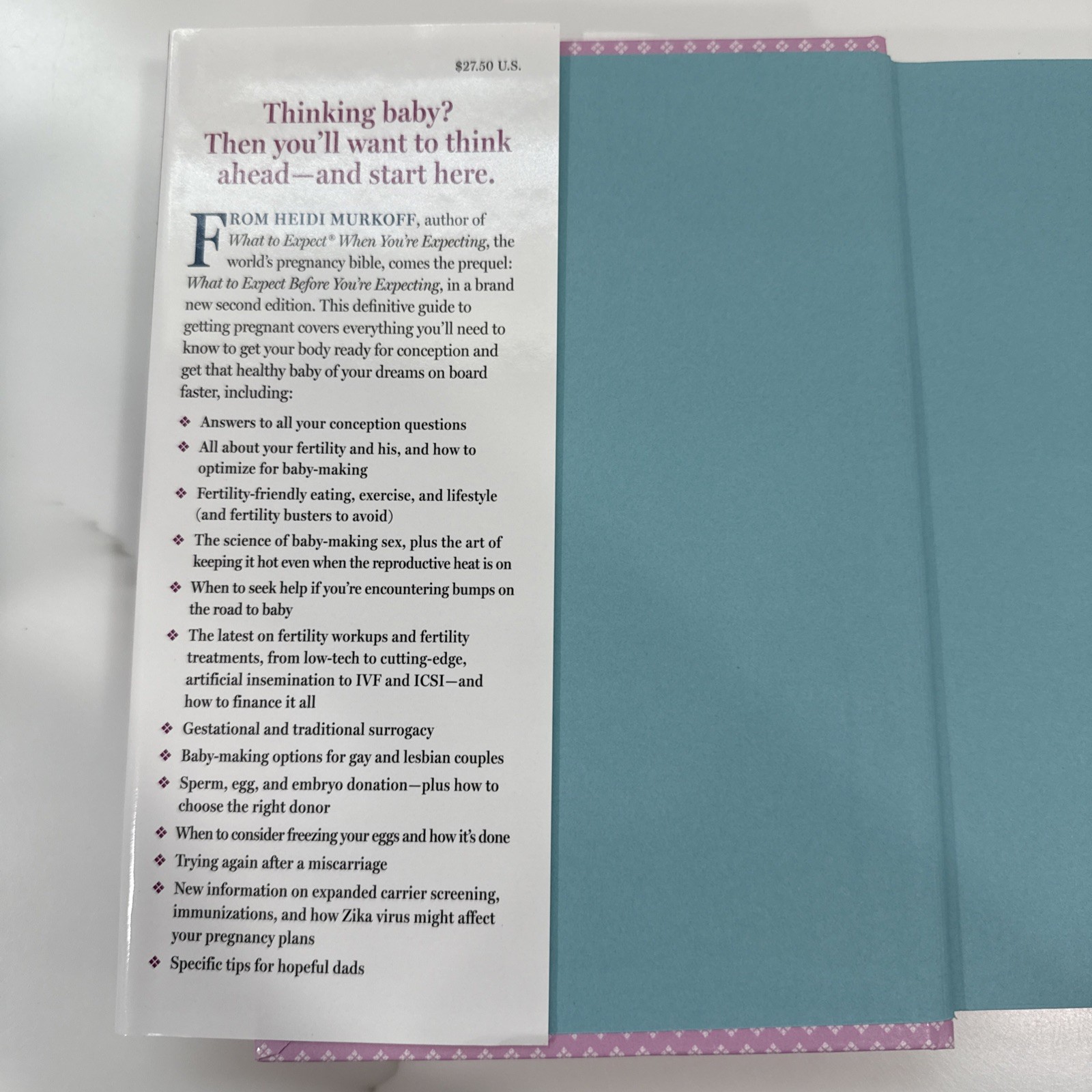 What to Expect Before You’re Expecting 2nd Edition Heidi Murkoff 2017 Hardcover