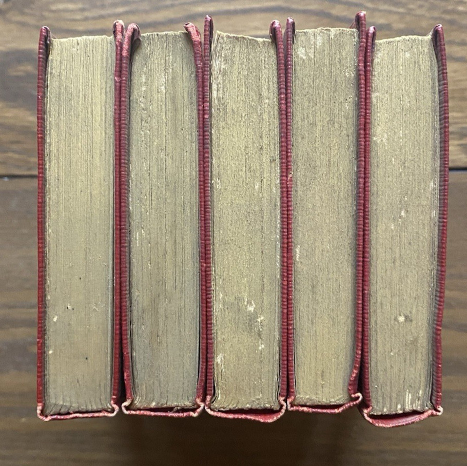 1909 Best of World Classics Funk & Wagnalls Lot of 5 Red Books