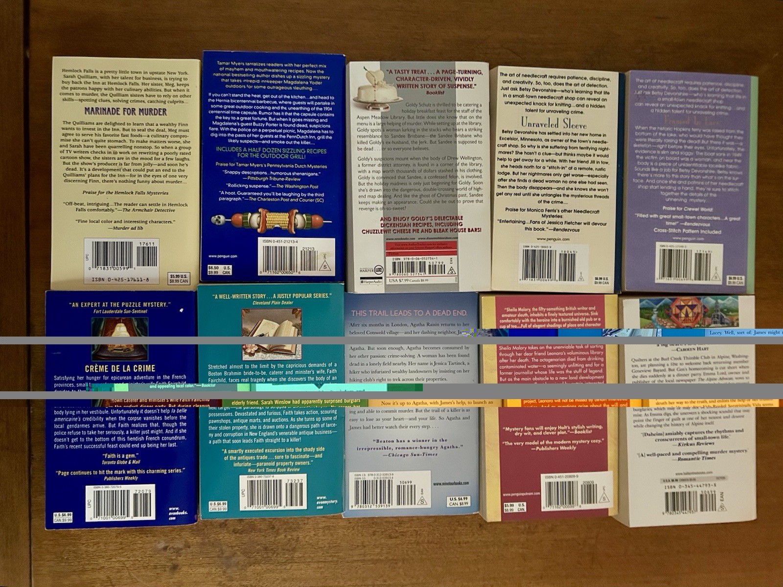 RANDOM LOT of 10 COZY MYSTERY MYSTERIES Paperbacks Women Sleuths Women Authors