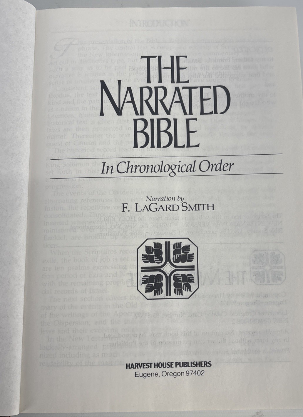 Narrated Bible by F. LaGard Smith (1984, Hardcover)