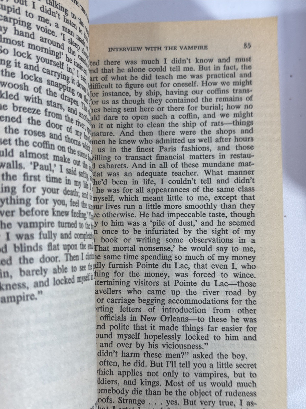 Interview With the Vampire by Anne Rice (Vintage 1977 paperback)