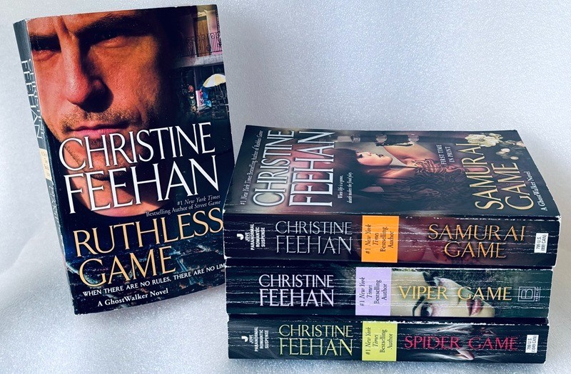 4 Lot Christine Feehan Books – Ghostwalkers Series; Romance/Suspense/Military -A