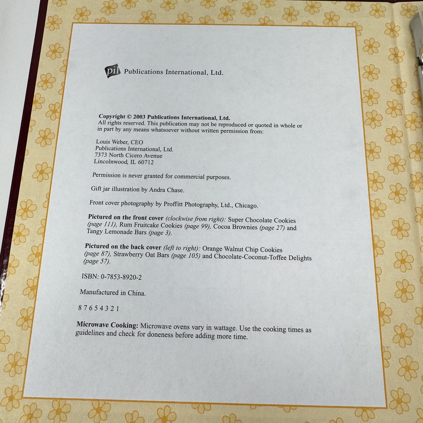 Gifts From A Jar Cookies Brownies & Bars Cookbook Publications Intl HC 2003