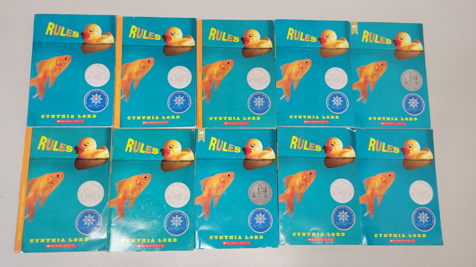 Guided Reading Lot of 10 Rules by Cynthia Lord Class Set Paperback Books