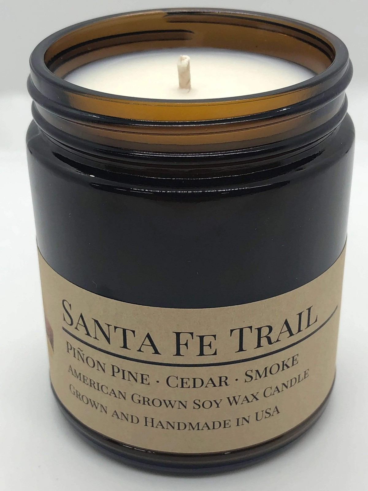 Santa Fe Trail Soy Wax Candle | 9 oz Amber Apothecary Jar
