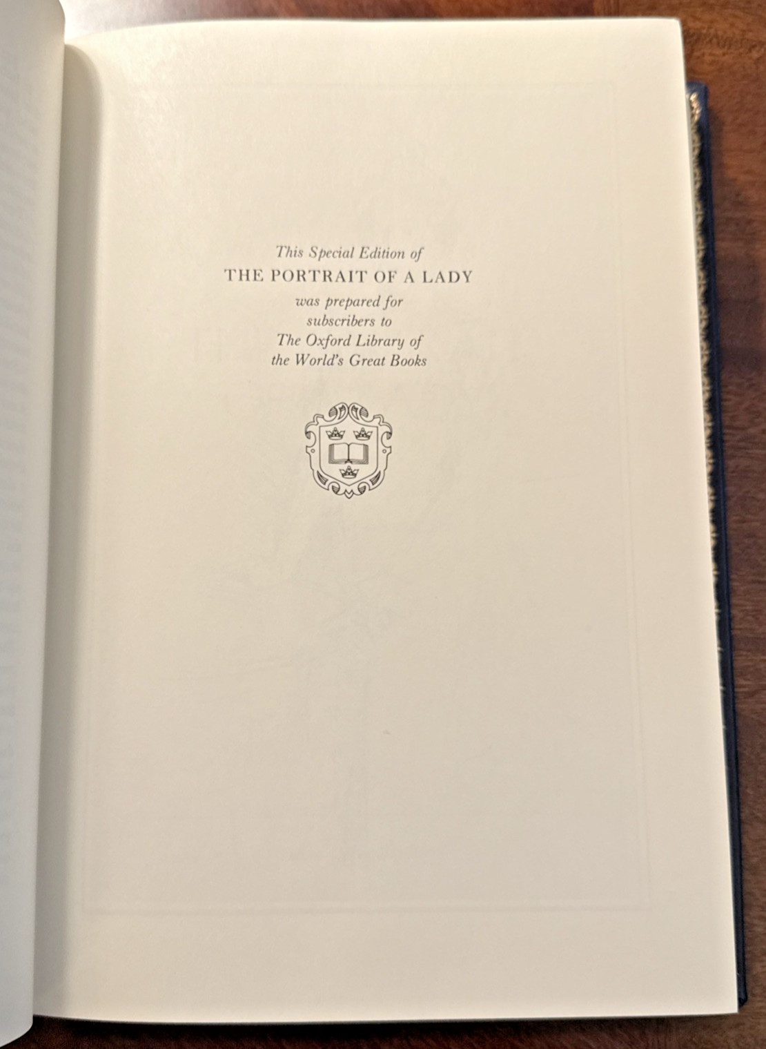 The Portrait of a Lady by Henry James Oxford Library of The World’s Great Books