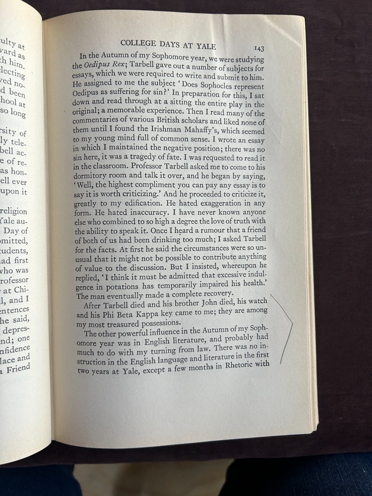 Autobiography With Letters – William Lyon Phelps (1939 – HC)