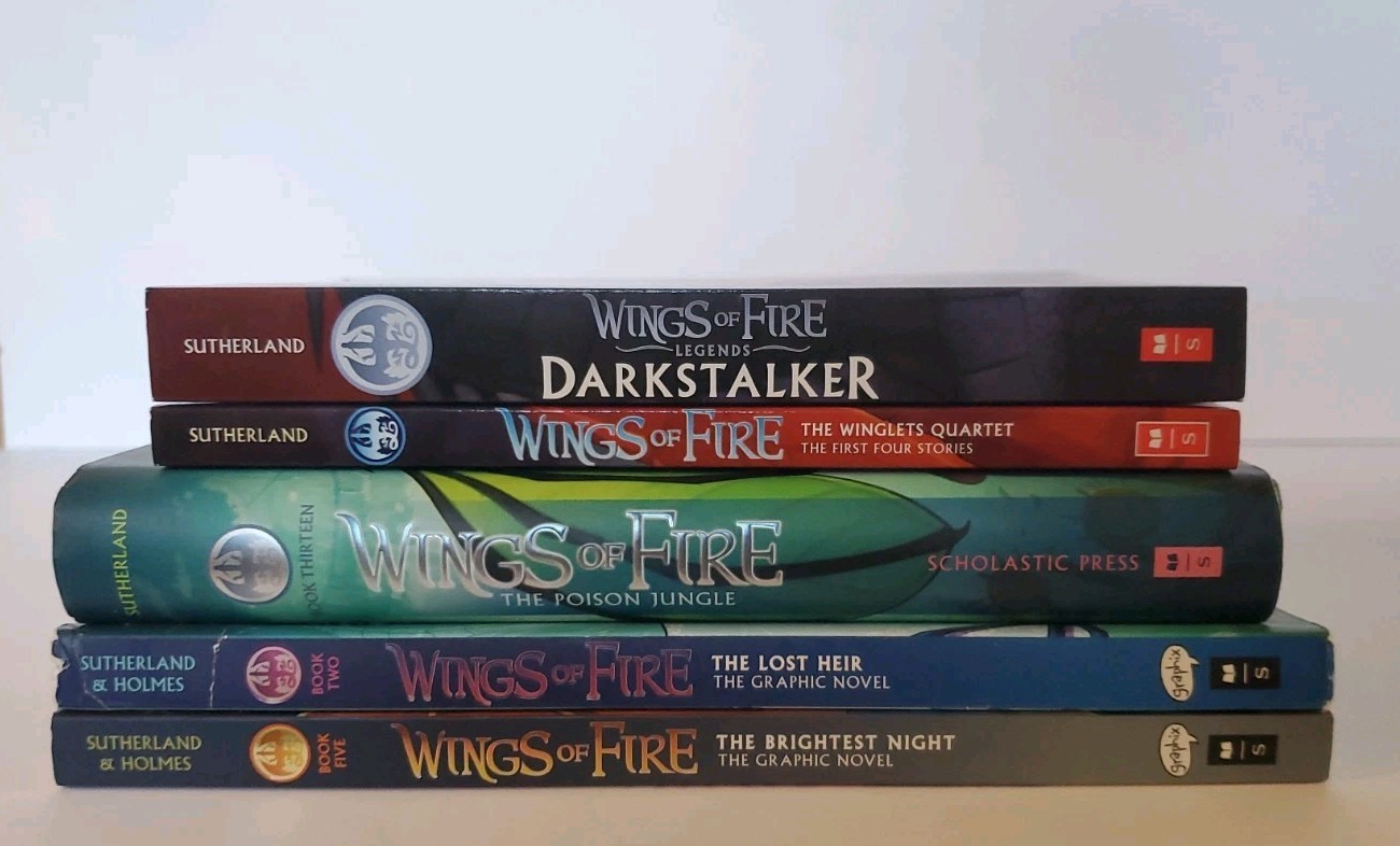 Wings of Fire Graphic Novels 5 Books Lot Tui T Sutherland 1 Hardcover 4 PB