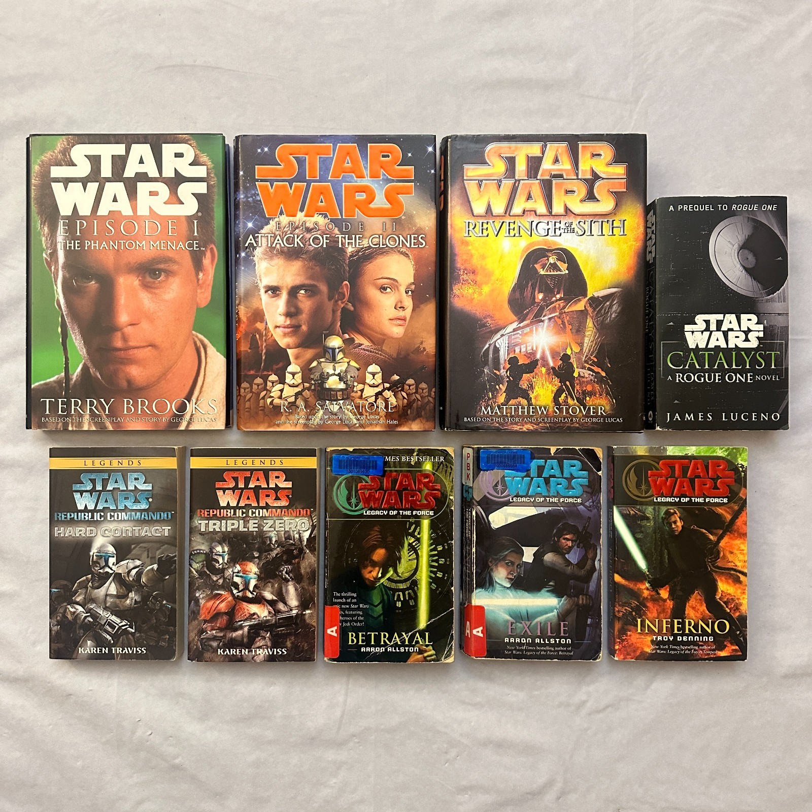 20 Star Wars Series Books / Jedi Academy, Black Fleet Crisis, Republic Commando