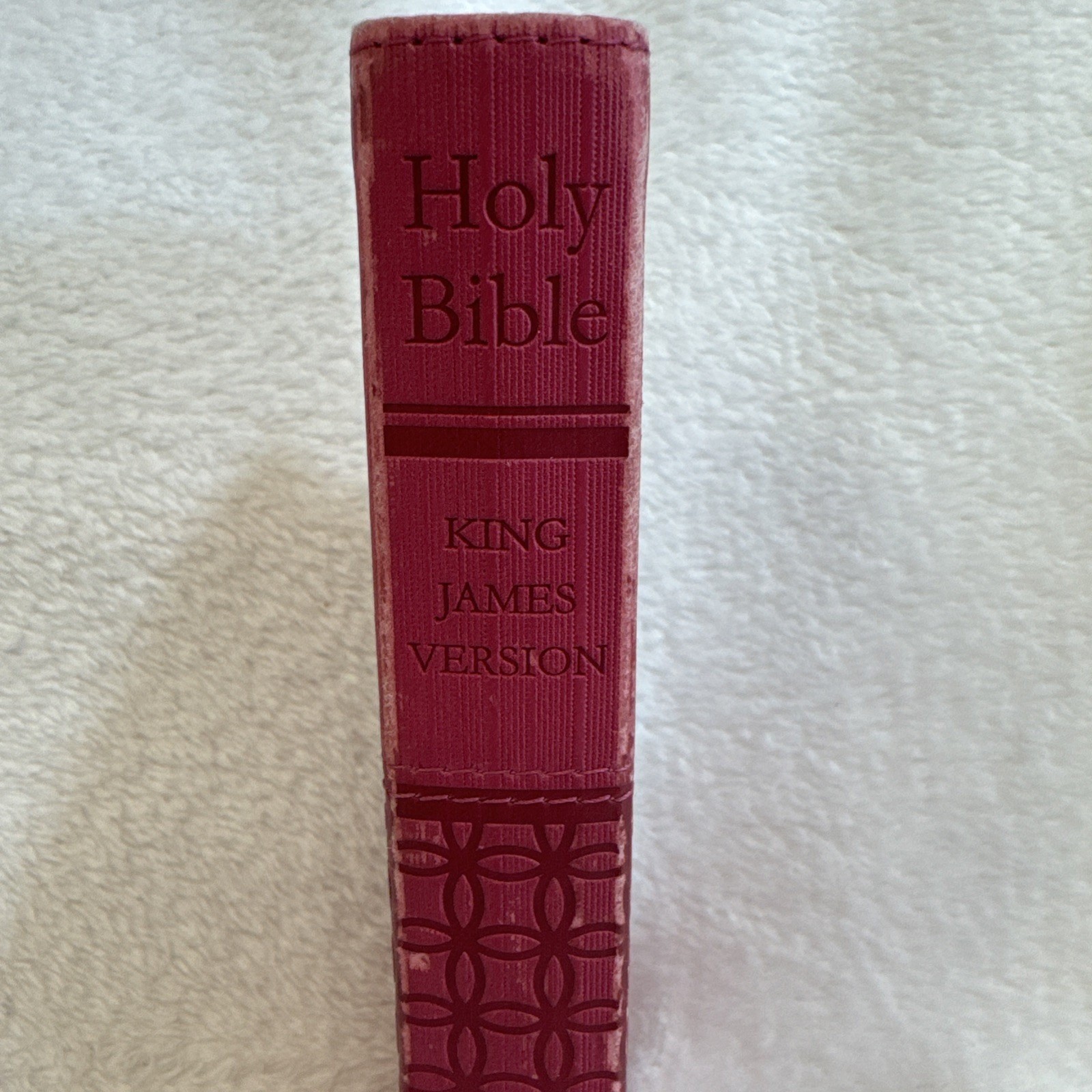 Barbour Holy Bible King James Version Pink Faux Leather KJV 9781616265229