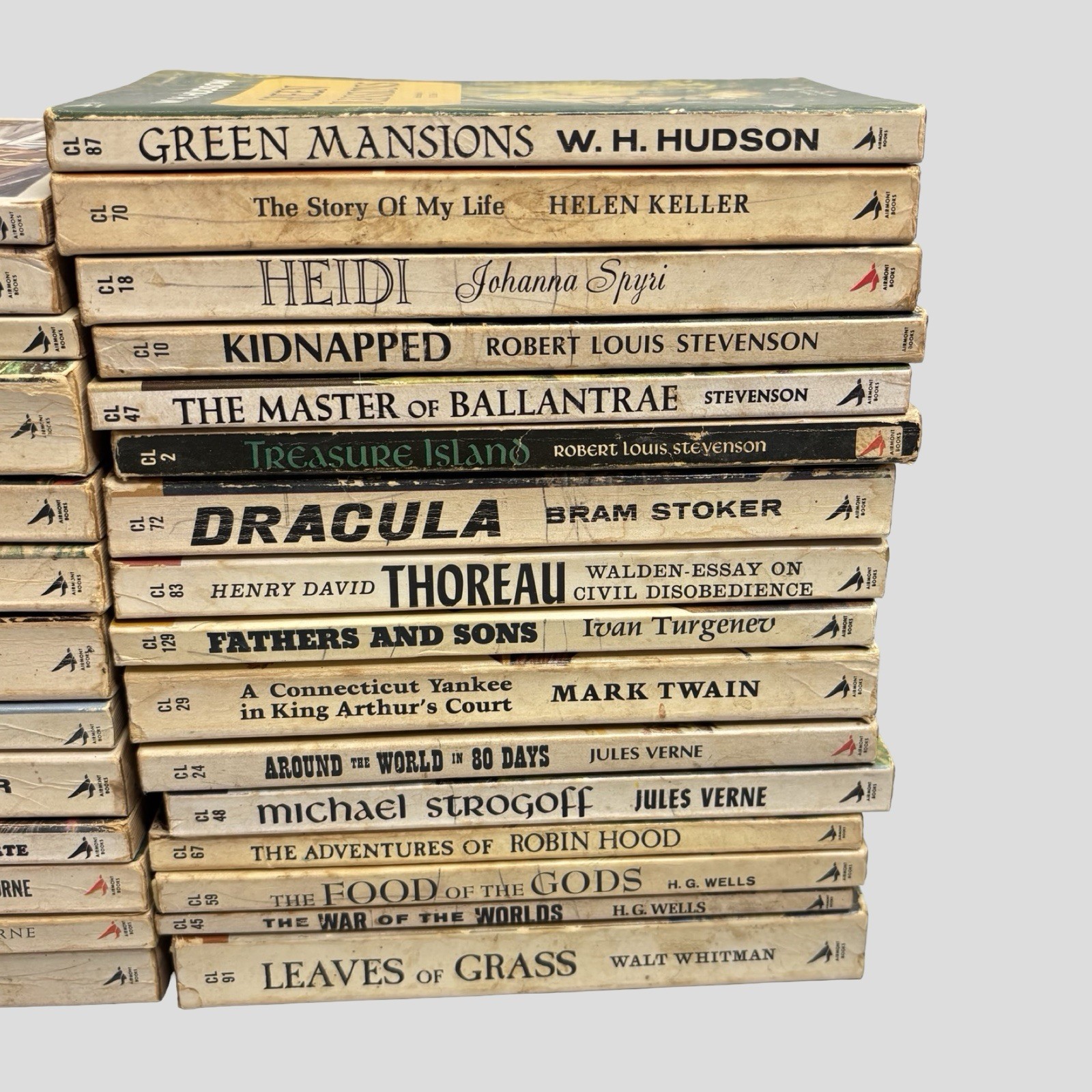 Airmont Classic Literature Paperback Book Lot Of 43 Vintage Assorted Titles 60s