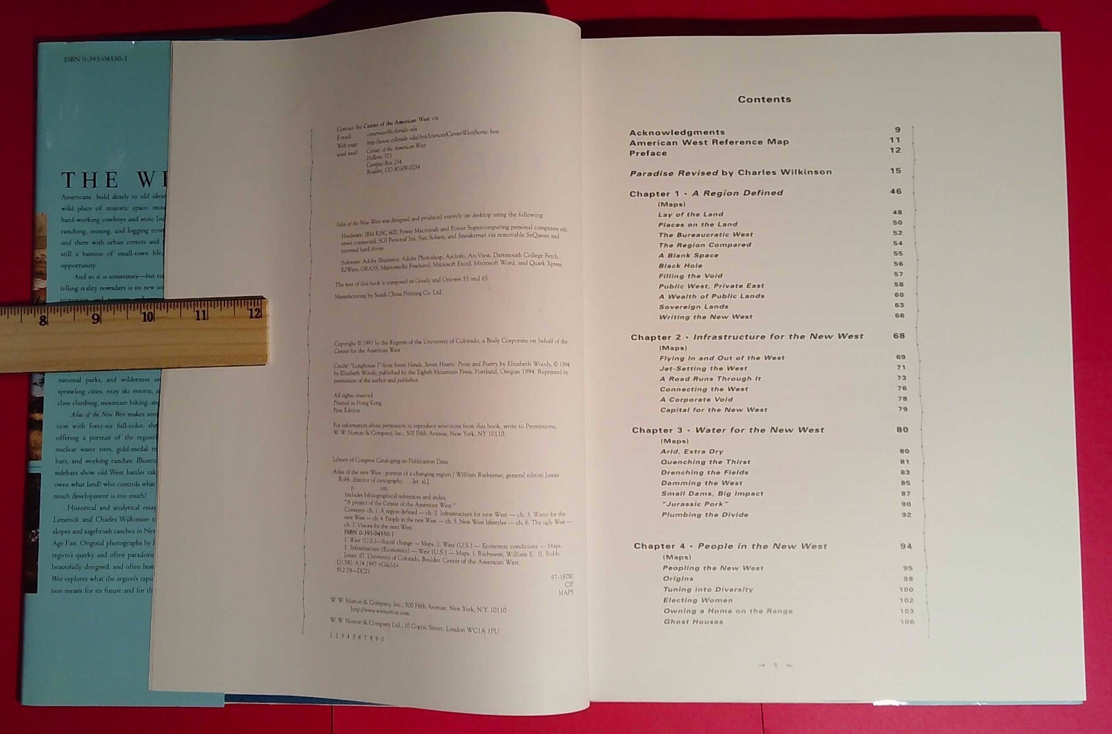 Atlas of the New West, Riebsame, 1997, 1st edition, signed/personalized (A418)