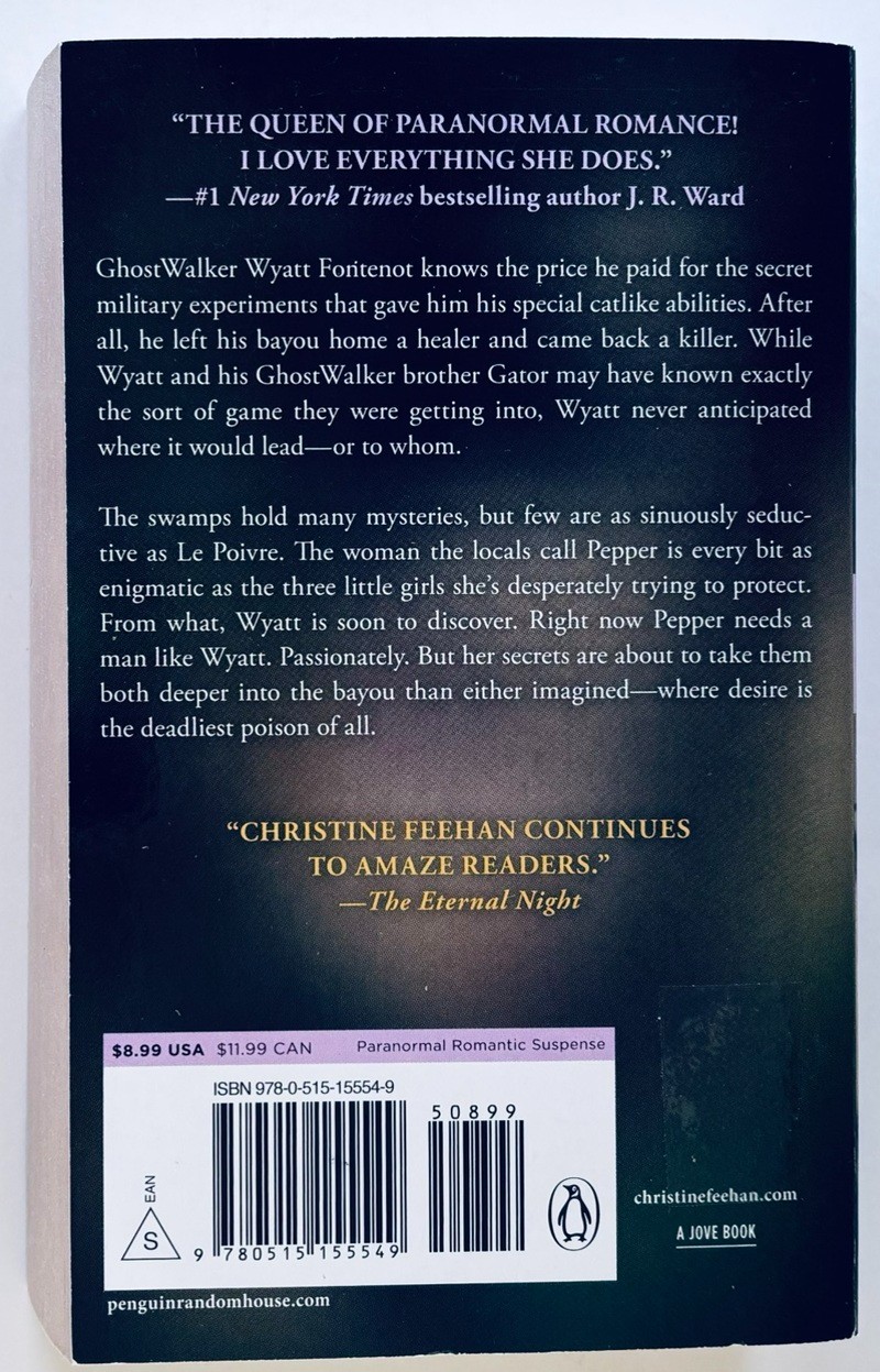 4 Lot Christine Feehan Books – Ghostwalkers Series; Romance/Suspense/Military -A
