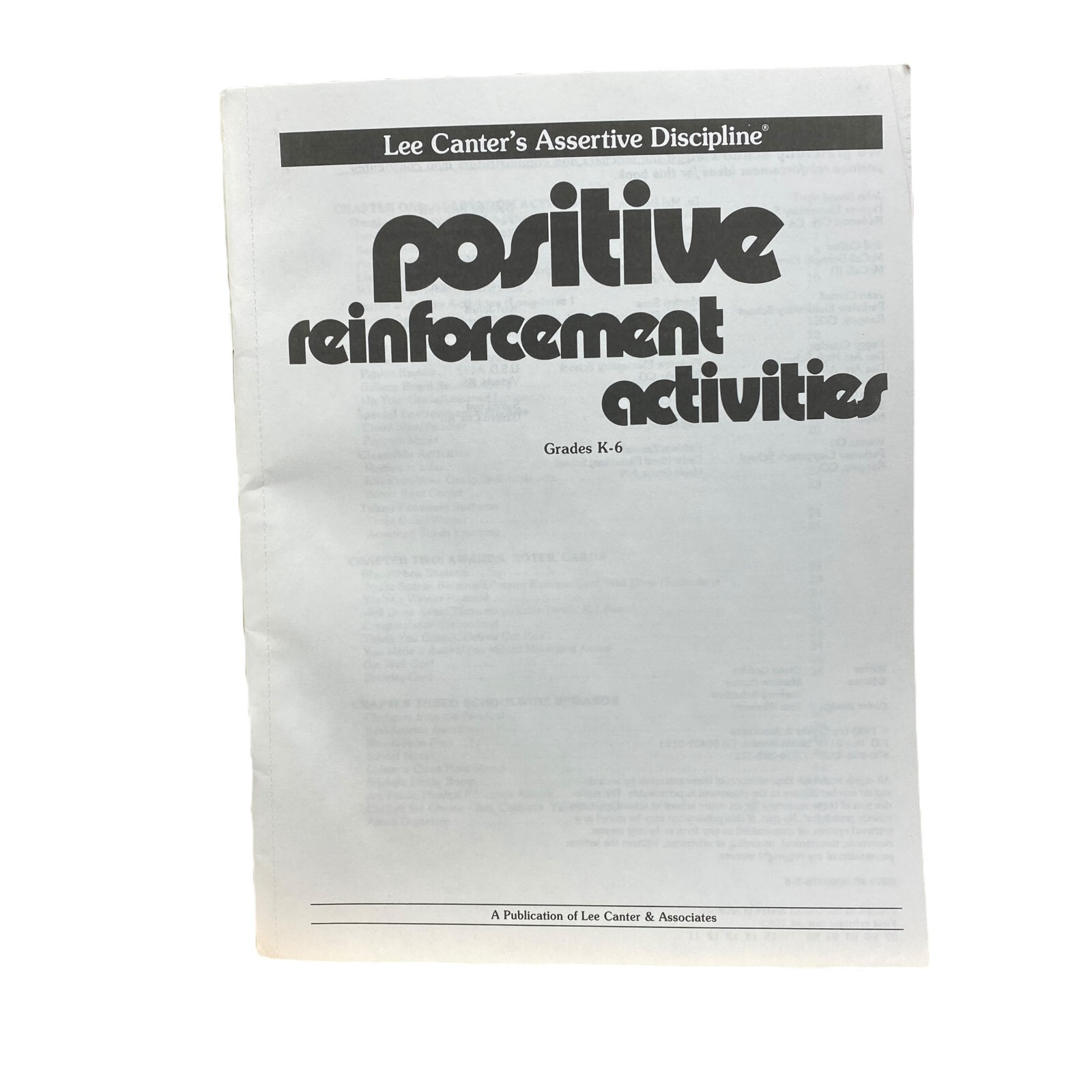 Lee Canter’s Assertive Discipline Positive Reinforcement By Diana Geddes