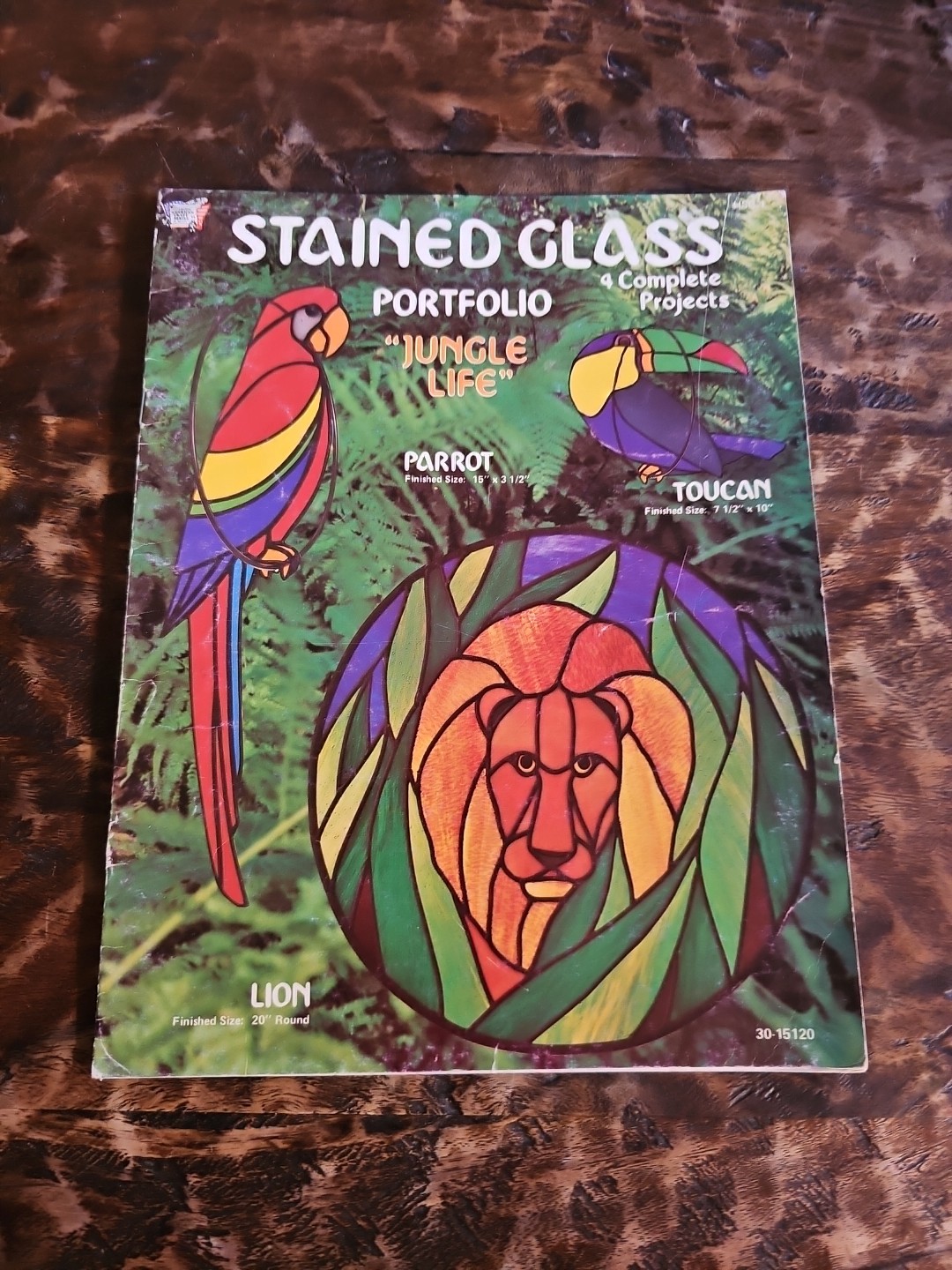 Vintage Stained Glass Book Lot Pattern Instruction Craft Terrarium Books