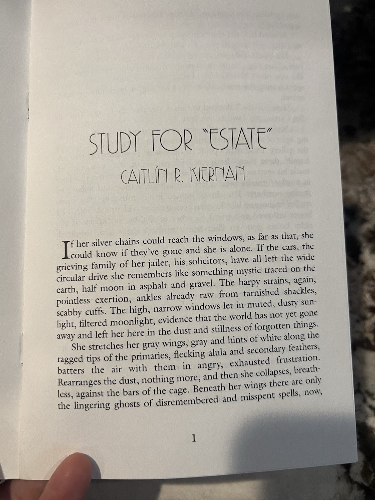 Chapbook Study for “Estate” by Caitlín R. Kiernan published by Gauntlet Press