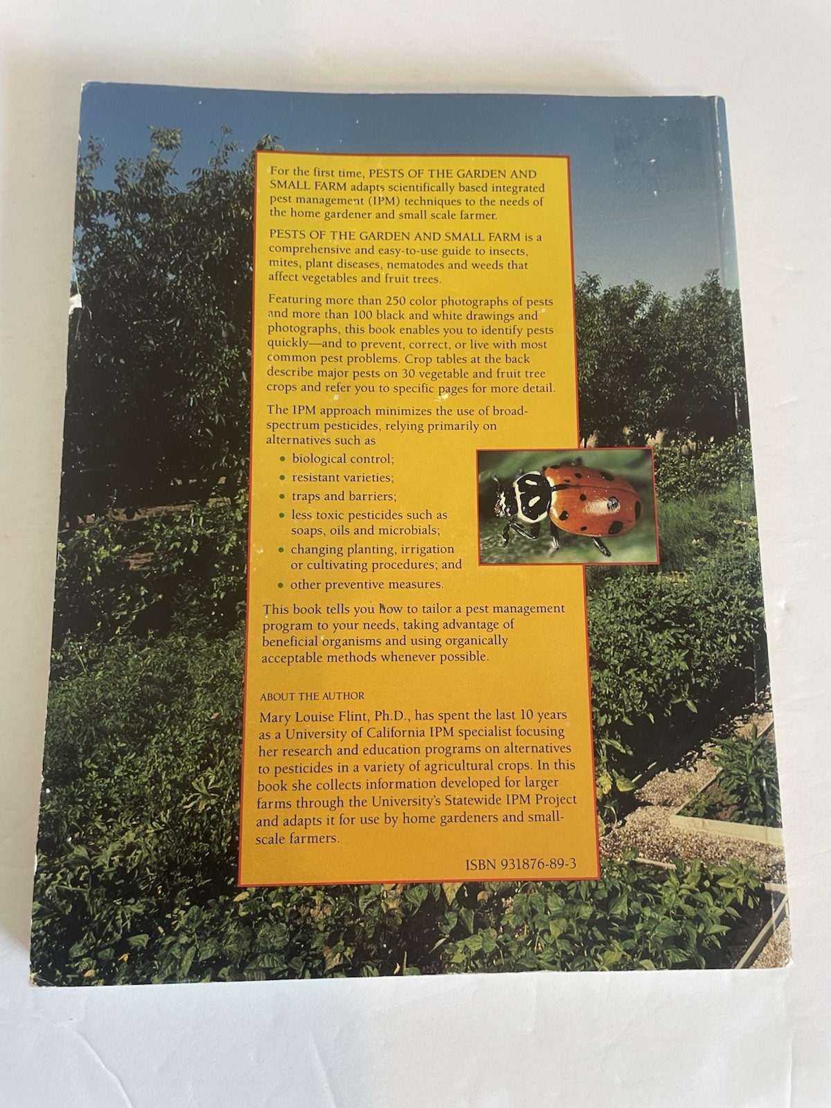 Pests Garden Small Farm Mary Louise Flint 1990 First Edition UC IPM Grower Guide