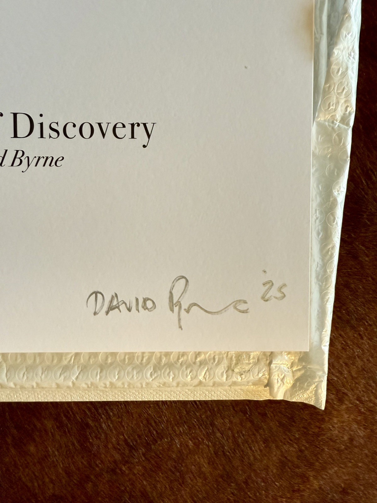 David Byrne Voyage Of Discovery -Signed Autographed 2025 VIP Photo Book