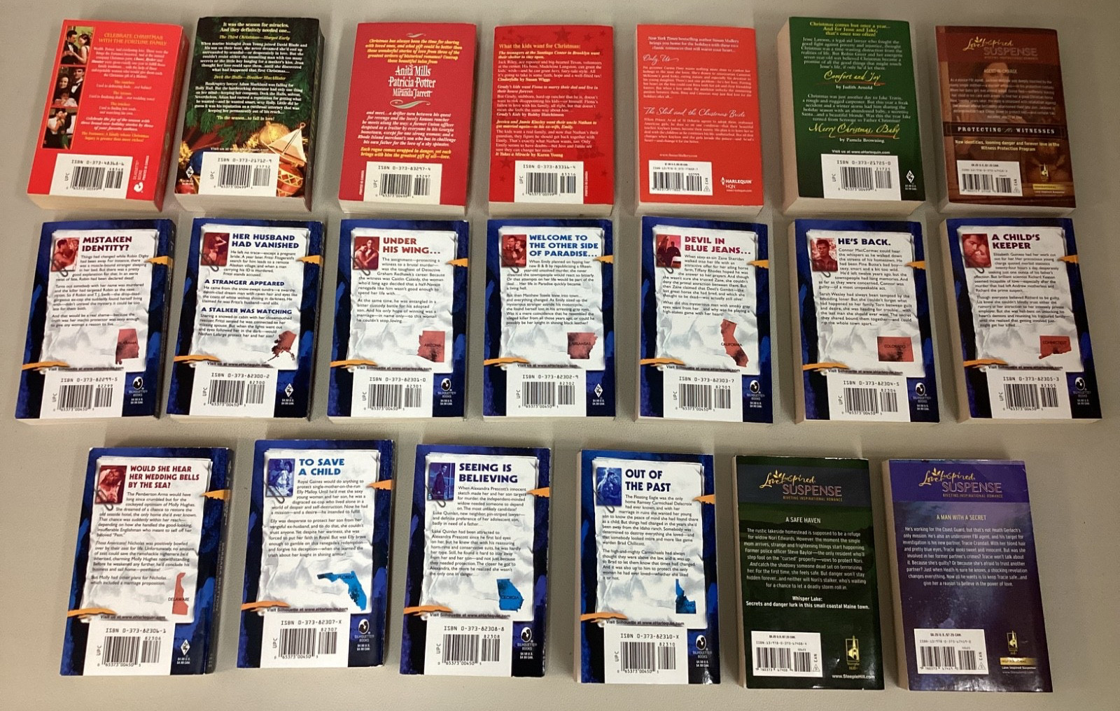 LOT OF 62 MISC HARLEQUIN/SILHOUETTE ROMANCE BOOKS~PB~Christmas/DangerousToLove +