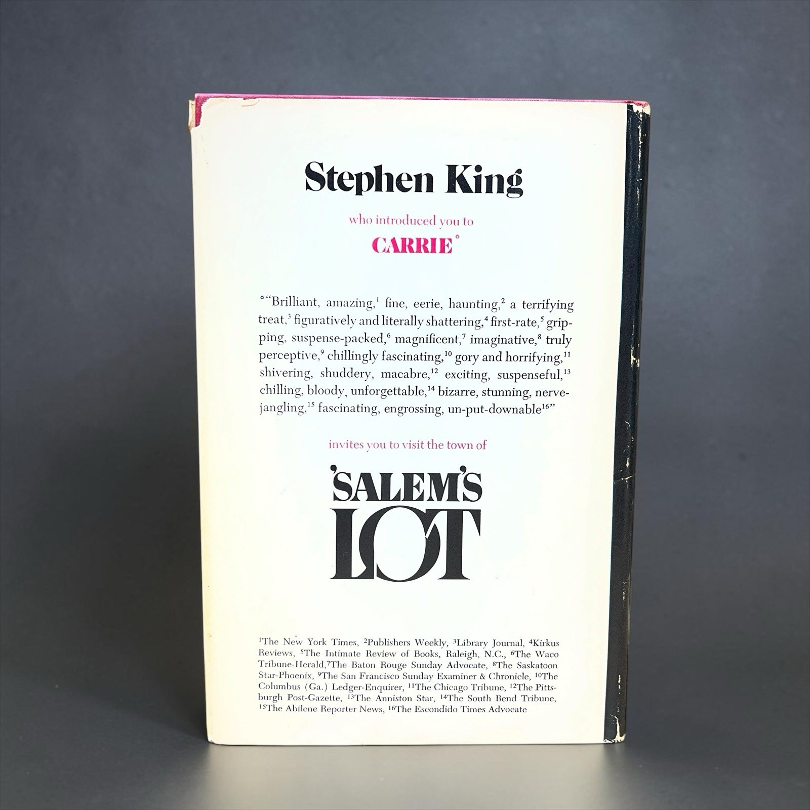 1975 SALEM’S LOT Stephen King Hardcover First Book Club Edition BCE 1st Edition