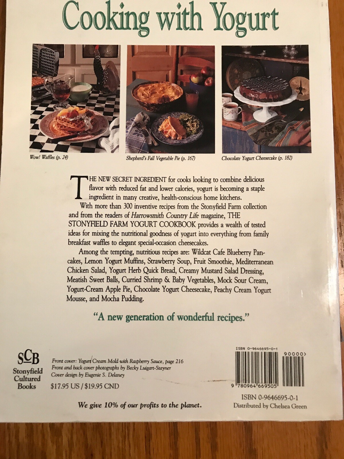 The Stonyfield Farm Yorgurt Cookbook Meg Hirshberg 223 Pages