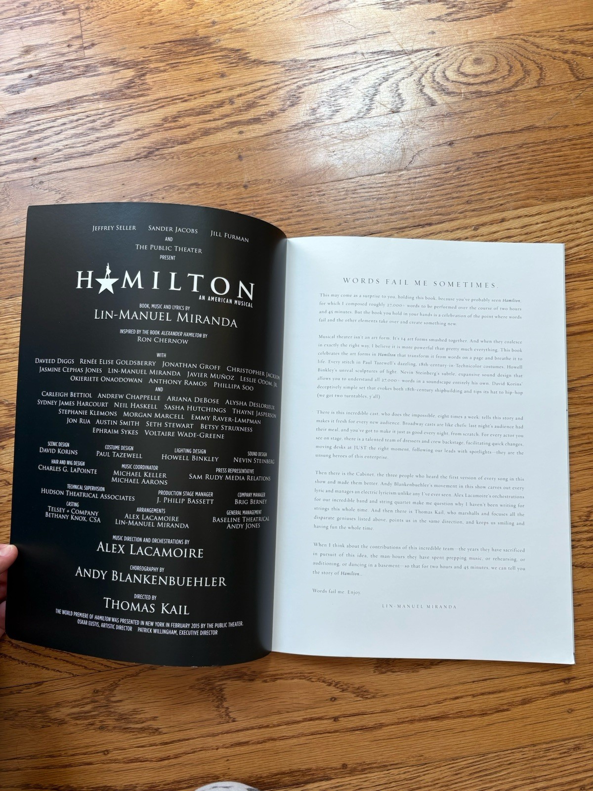 SIGNED Lin-Manuel Miranda Hamilton: An American Musical Hardcover Book