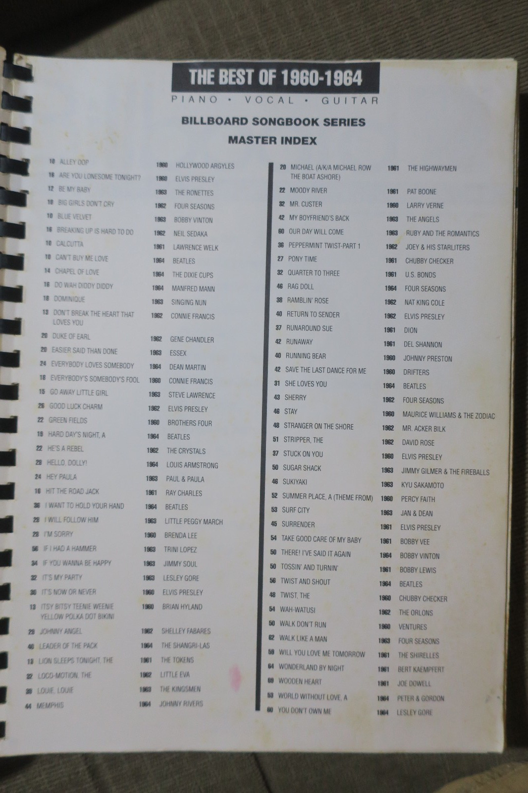 Ekm #261 – Billboard Songbook Series – Best Of 1960-1964 (Billboard Songbook…