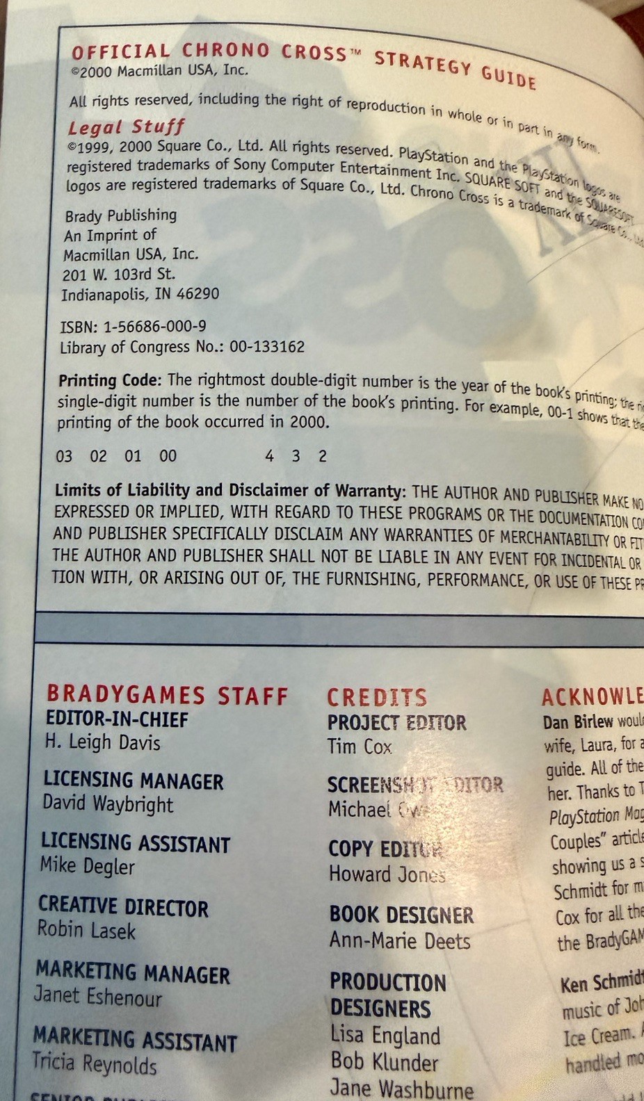 Chrono Cross Bradygames Official Strategy Guide (2000, Trade Paperback)