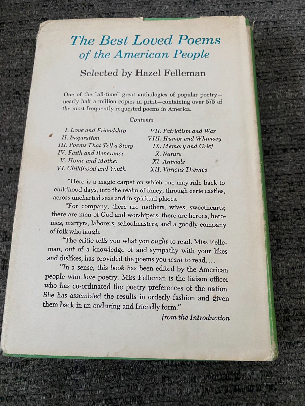 Best Loved Poems of American People by Hazel Felleman (1936, Hardcover)