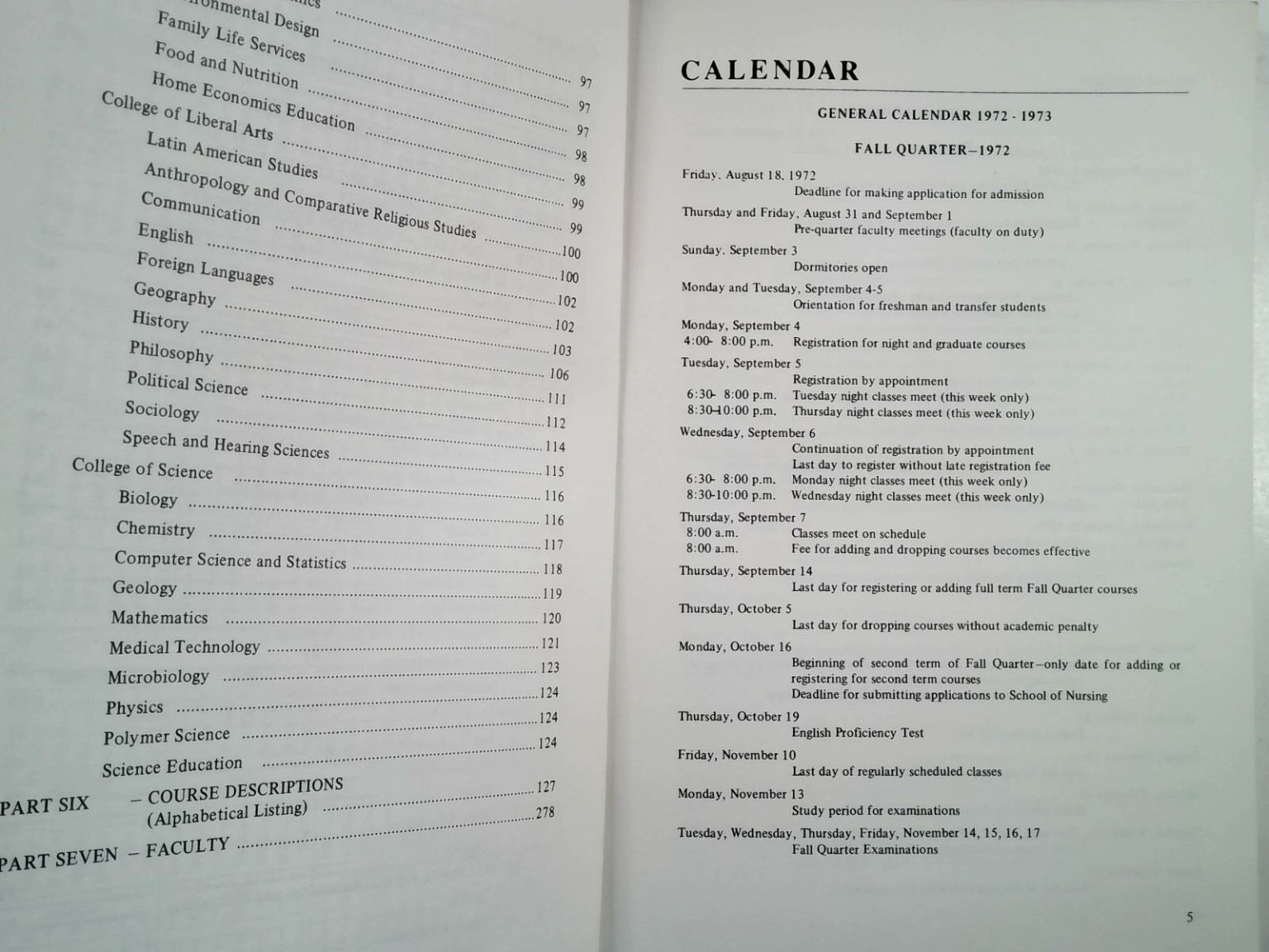 USM Bulletin Graduate Programs 1972-73 University Southern Mississippi Catalog