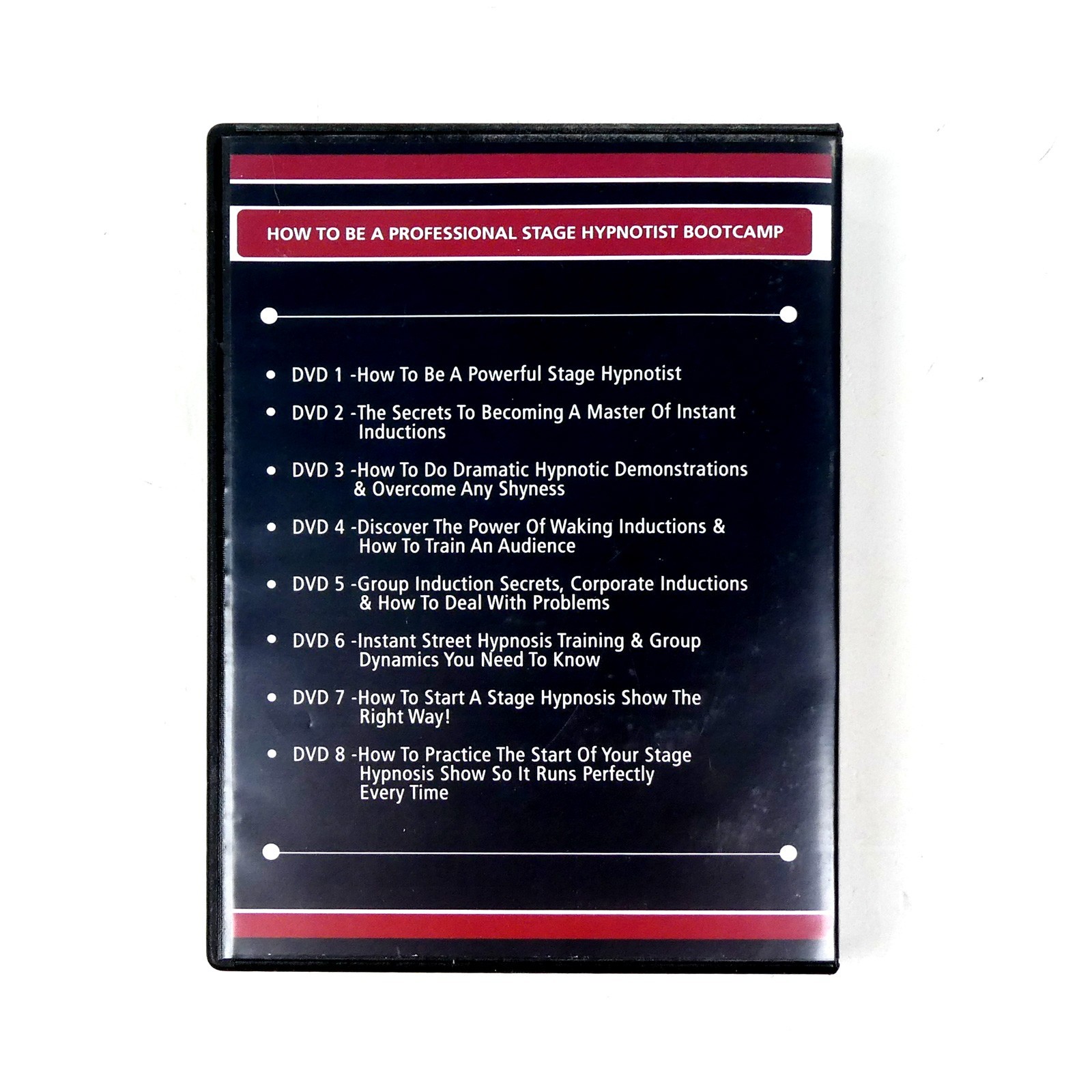 PROFESSIONAL STAGE HYPNOTIST BOOTCAMP 15 DVD Hypnosis Workshop Instant Induction