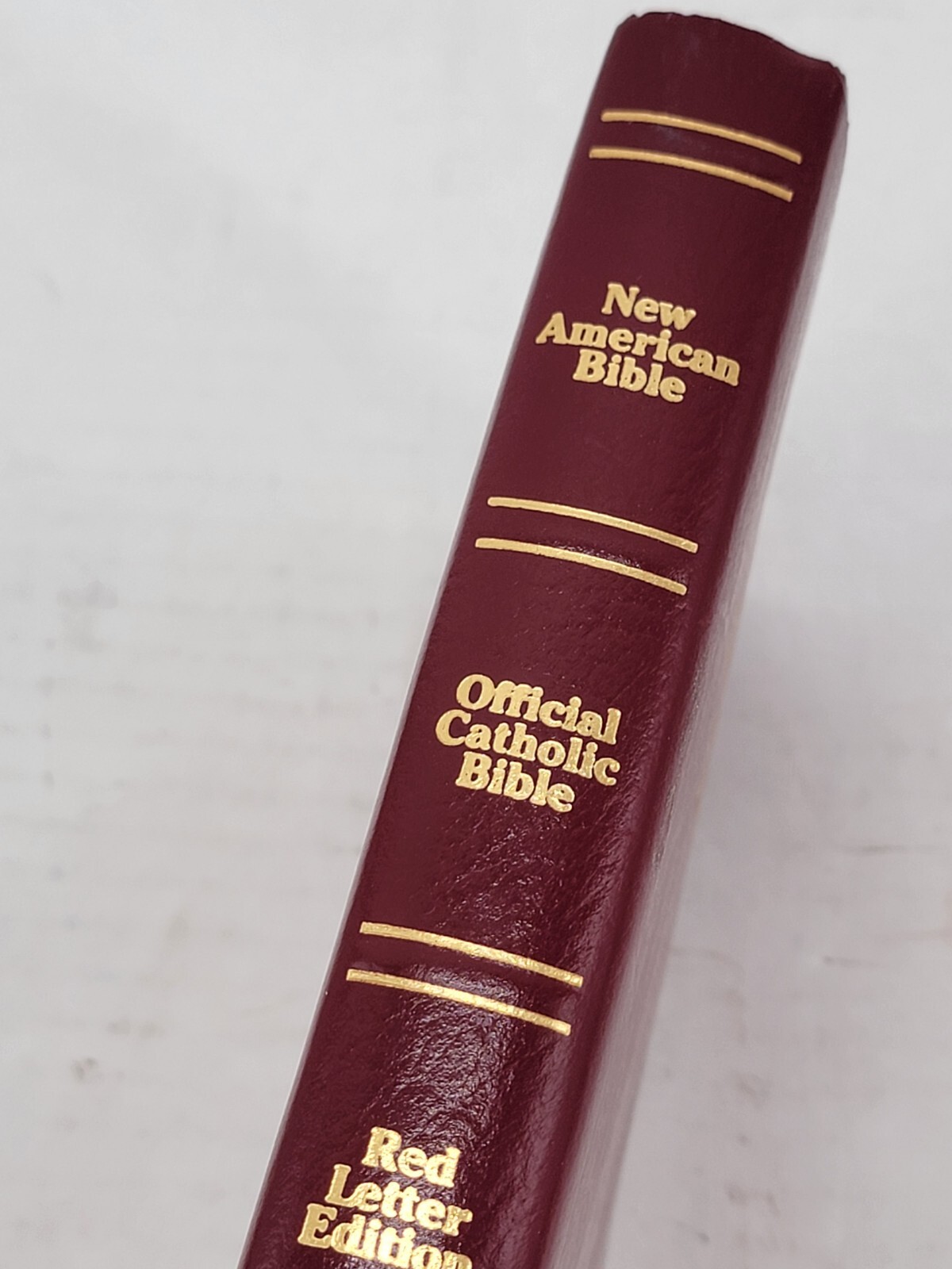 Holy Bible New American Red Letter Official Catholic World Press 1997