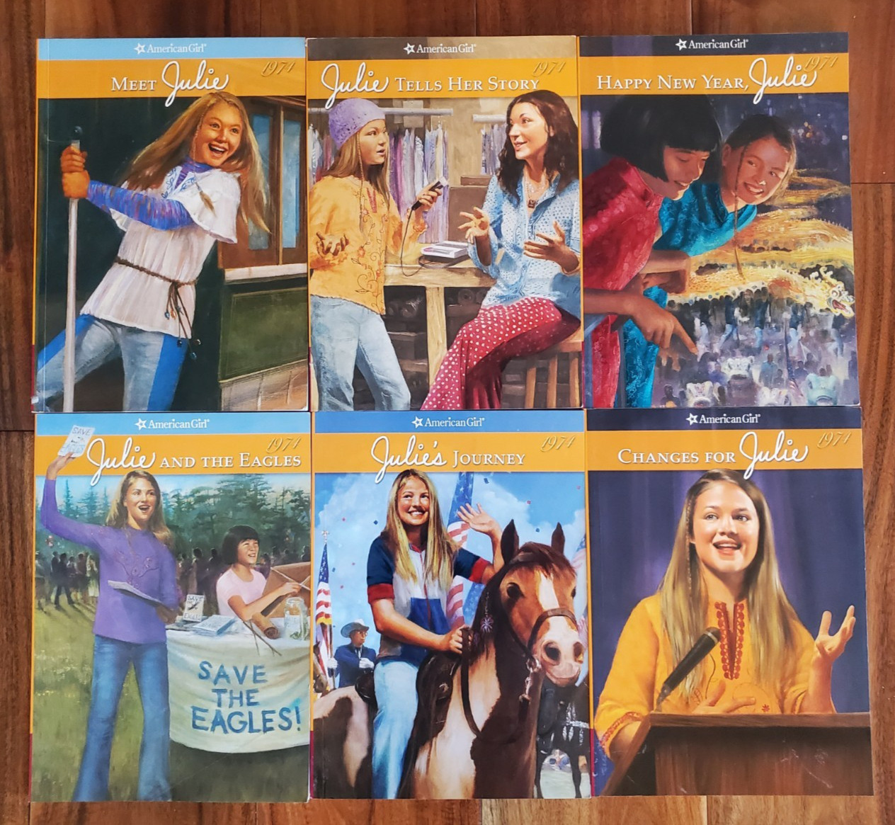 1974 JULIE American Girl Books COMPLETE Set Lot of 1-6 Excellent Cond Ages 9-12
