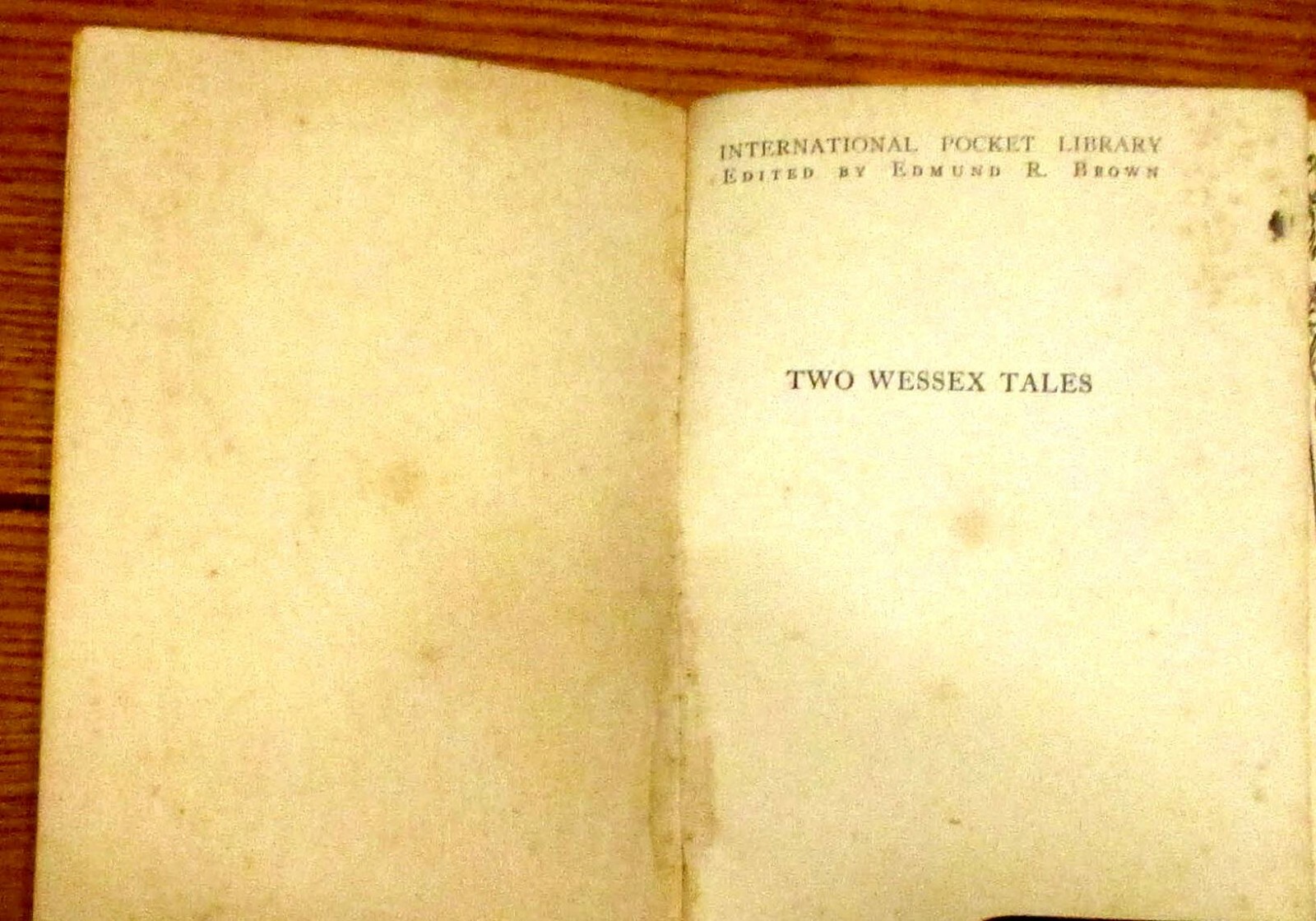 Two Wessex Tales by Thomas Hardy 1919 Paperback 78 Pages NICE!!!