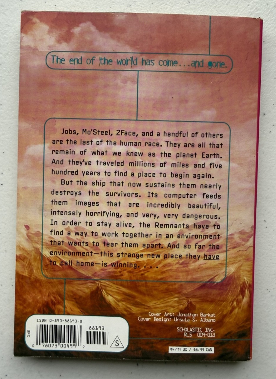 Lot of 6 Vtg KA Applegate REMNANTS ppbs #1-5 + 13 (Animorphs) 4 are 1st print