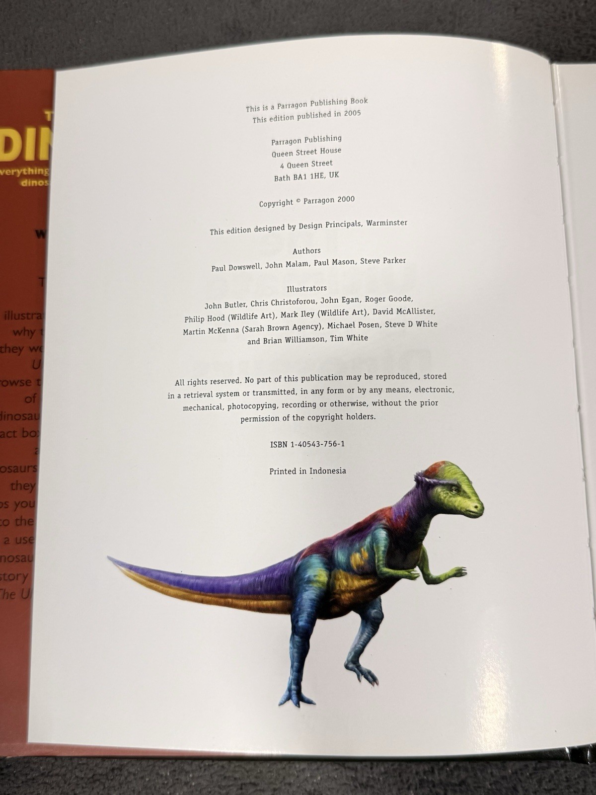 The Ultimate Book of Dinosaurs Parragon 2005 HC Kids Animals Home School Pets