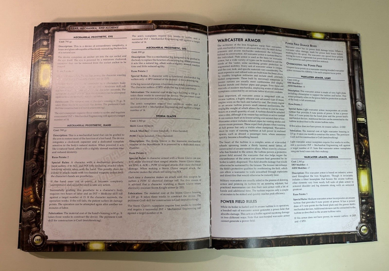 Iron Kingdoms Core Rules Full Metal Fantasy RPG Privateer Press 2nd Printing HC