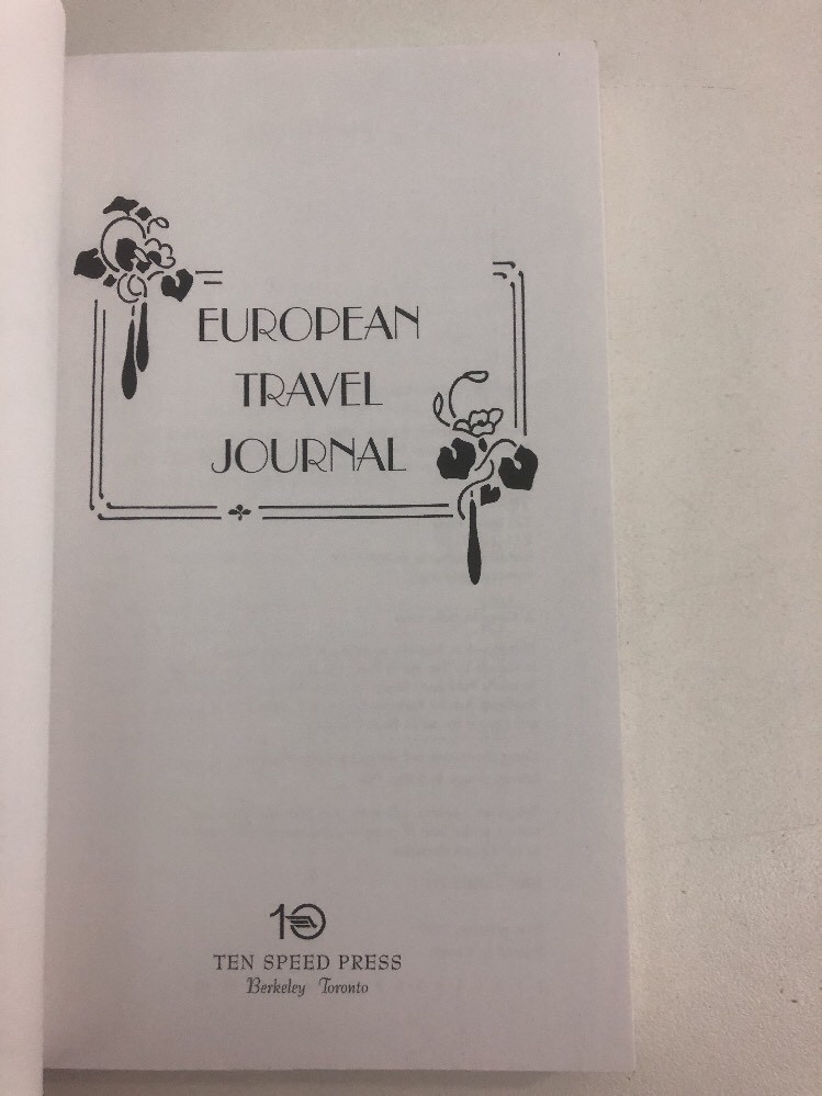 European Travel Journal by Ten Speed Press Staff (2000, Diary, Journal)