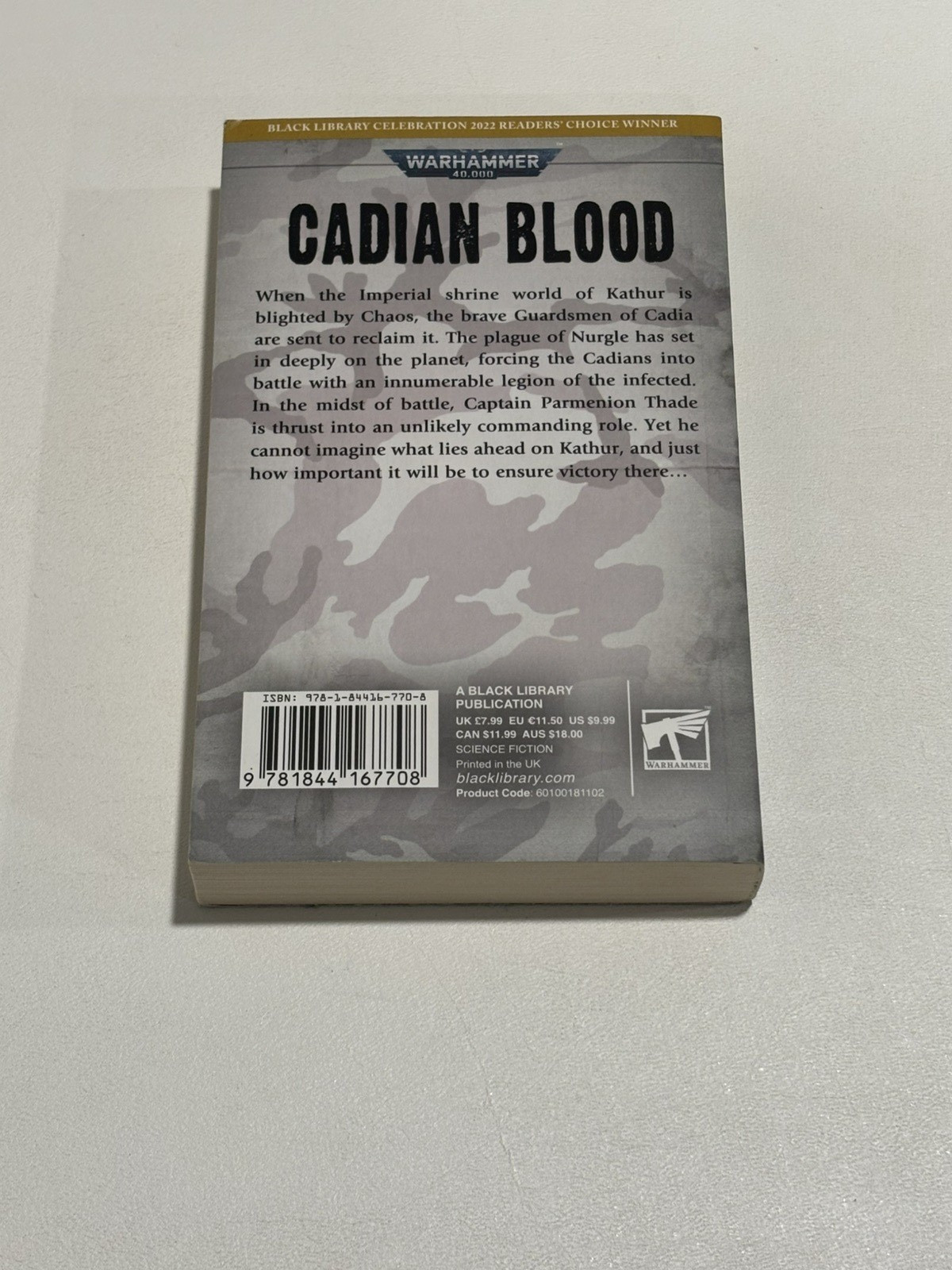 Cadian Blood by Aaron Dembski Bowden Paperback Near New
