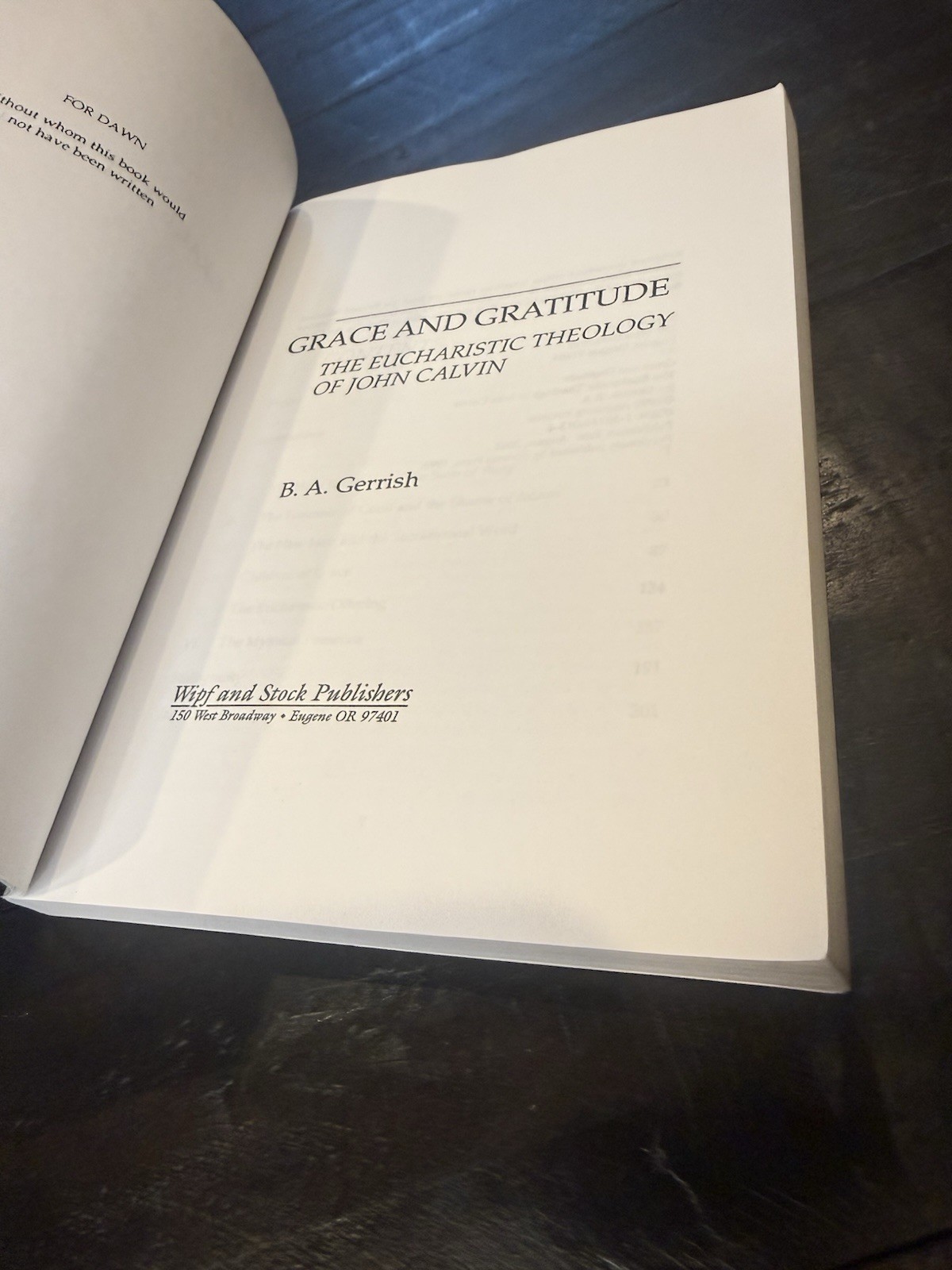 Grace and Gratitude The Eucharistic Theology of John Calvin Gerrish Wipf