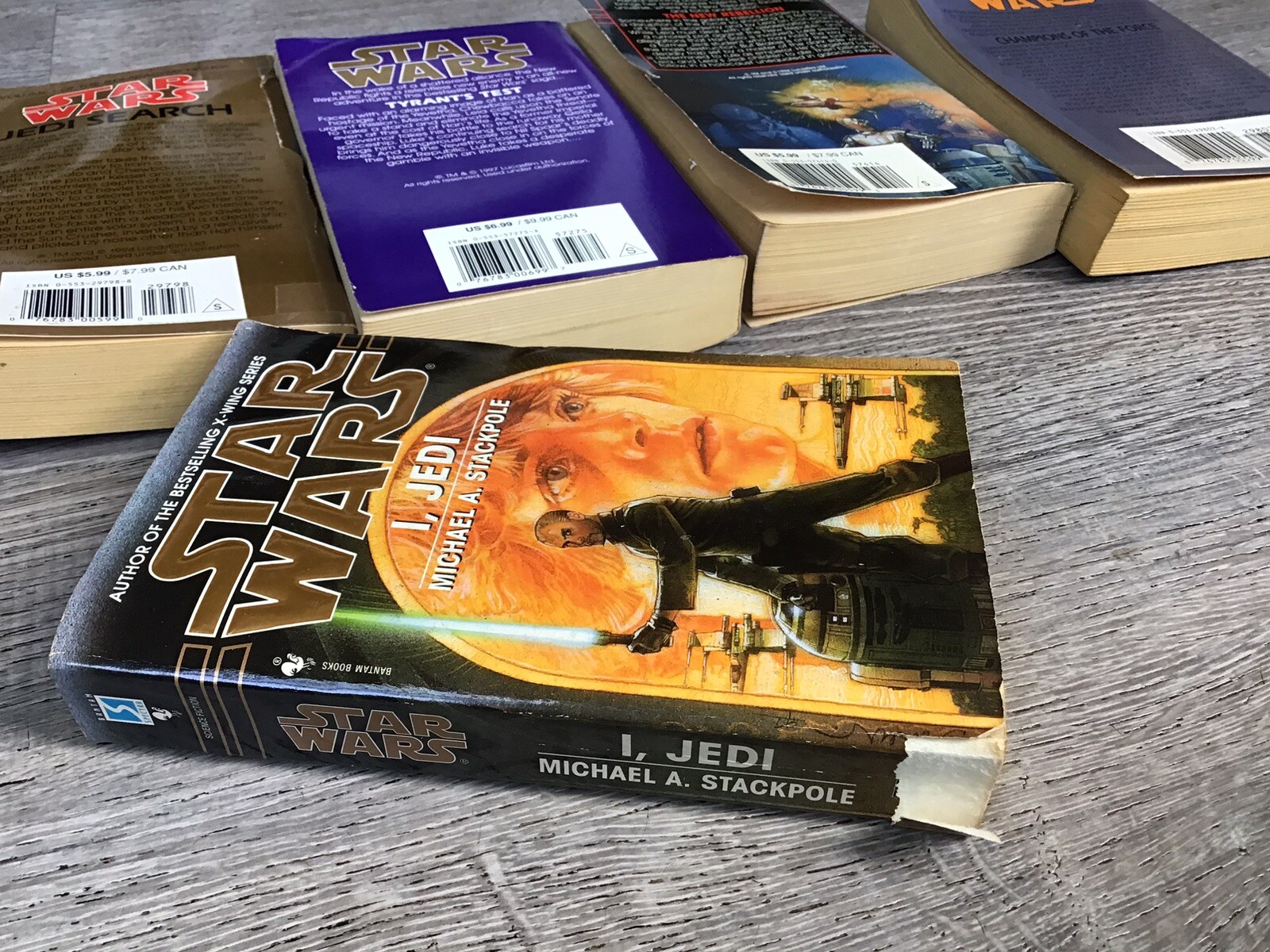 Star Wars Book Lot of 6 – I Jedi, The New Rebellion, Jedi Search Softcover Books