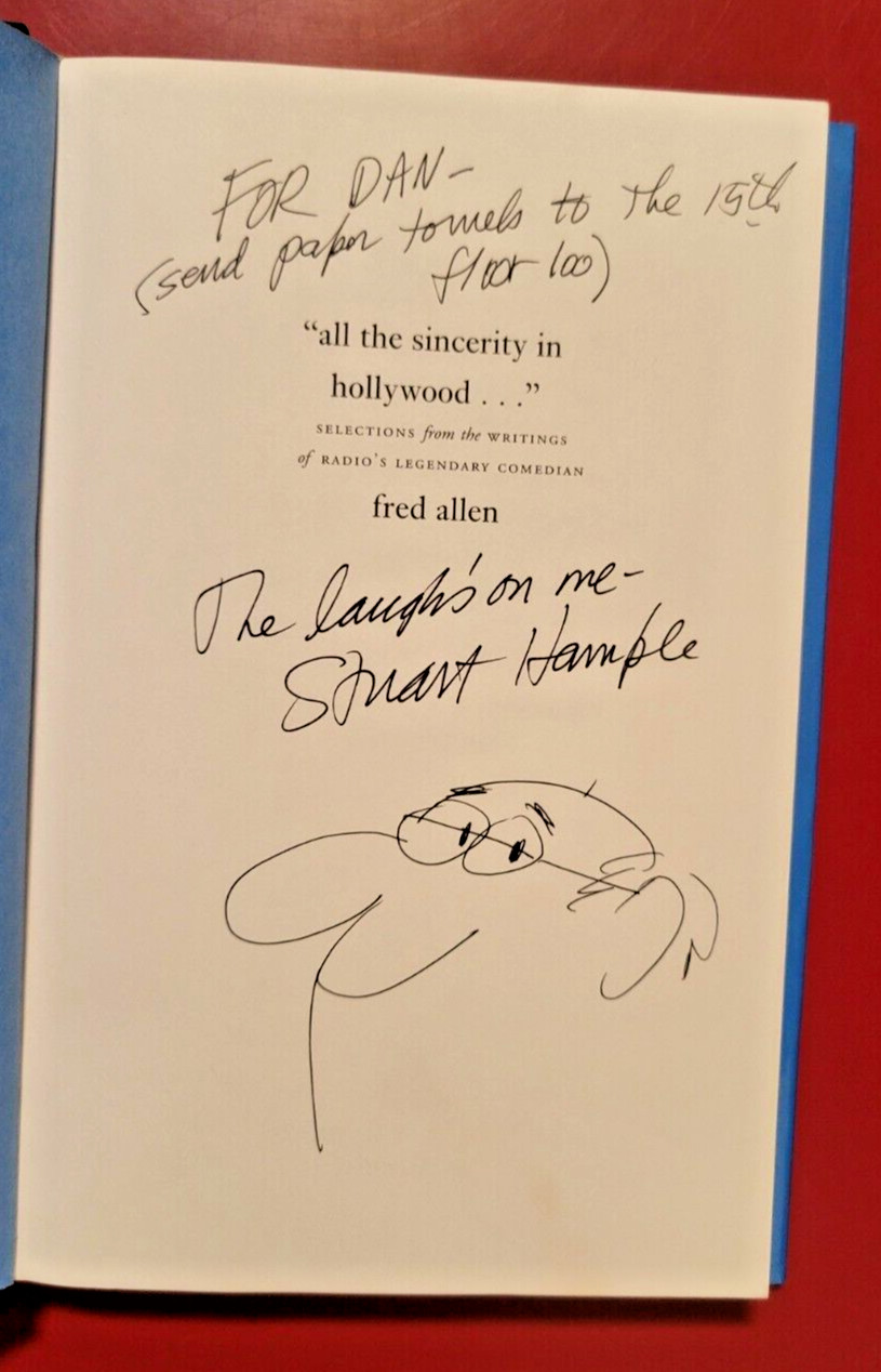 All the Sincerity in Hollywood | Fred Allen | Signed by Stuart Hample w/ drawing
